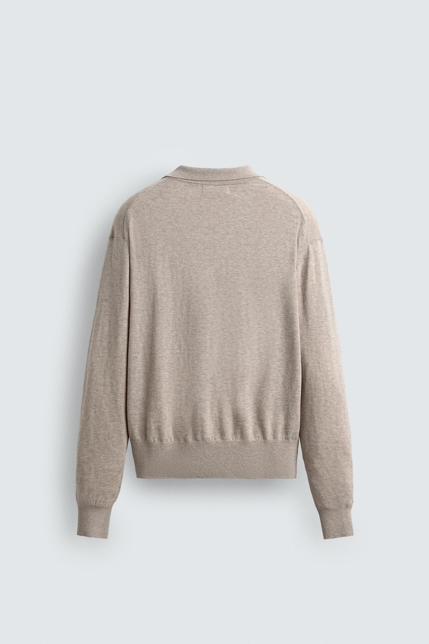 COTTON-WOOL KNIT POLO SHIRT Product Image
