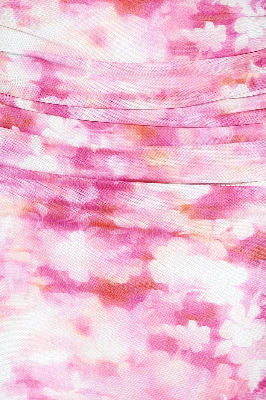 Eye Of Beholder Mesh Midi Skirt Pink Product Image