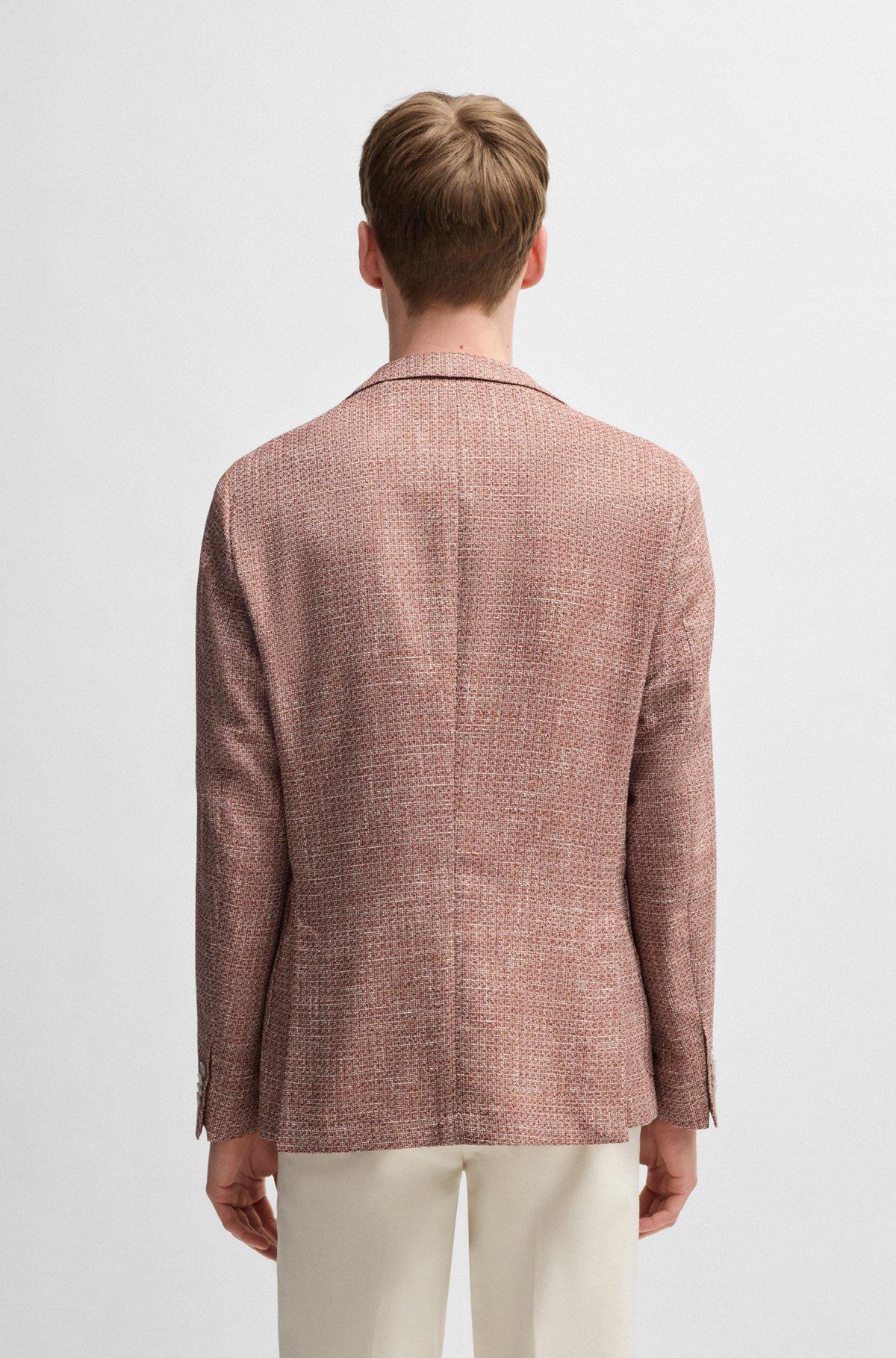 Slim-fit blazer in micro-patterned stretch tweed Product Image