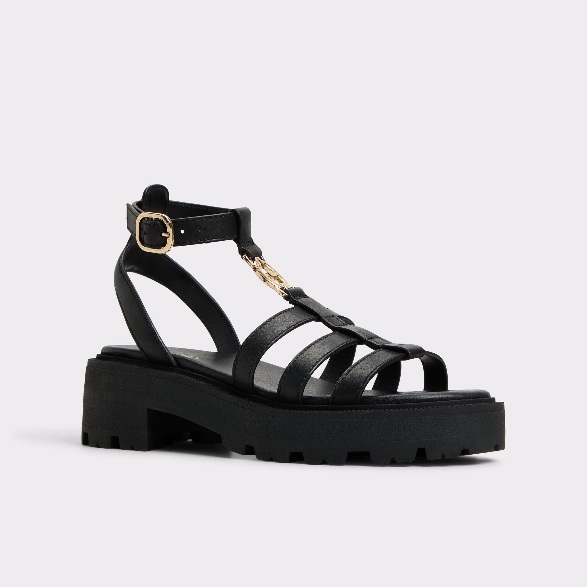 ALDO Lamington - Women's Strappy Sandal Sandals - Black, Size 7 Product Image