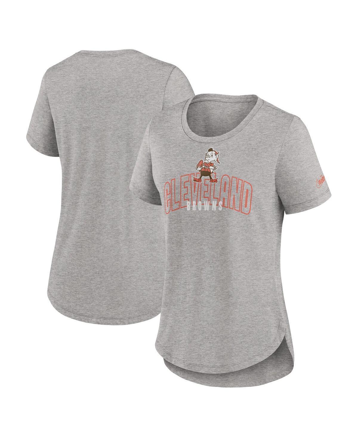 Women's Nike Heather Gray Las Vegas Raiders Fashion Tri-Blend T-Shirt, Size: Small, Lvr Grey Product Image