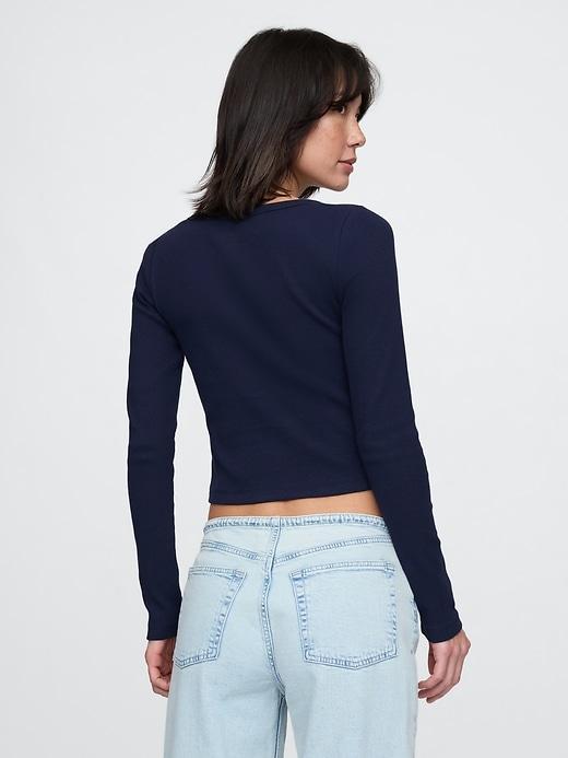 Heavyweight Rib Boatneck Crop T-Shirt Product Image