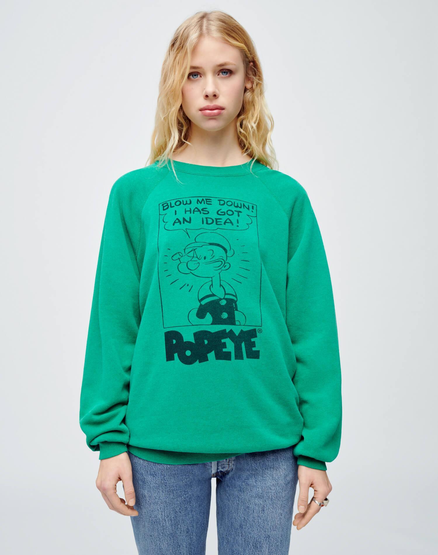 Upcycled "Popeye Idea" Sweatshirt - Assorted Product Image