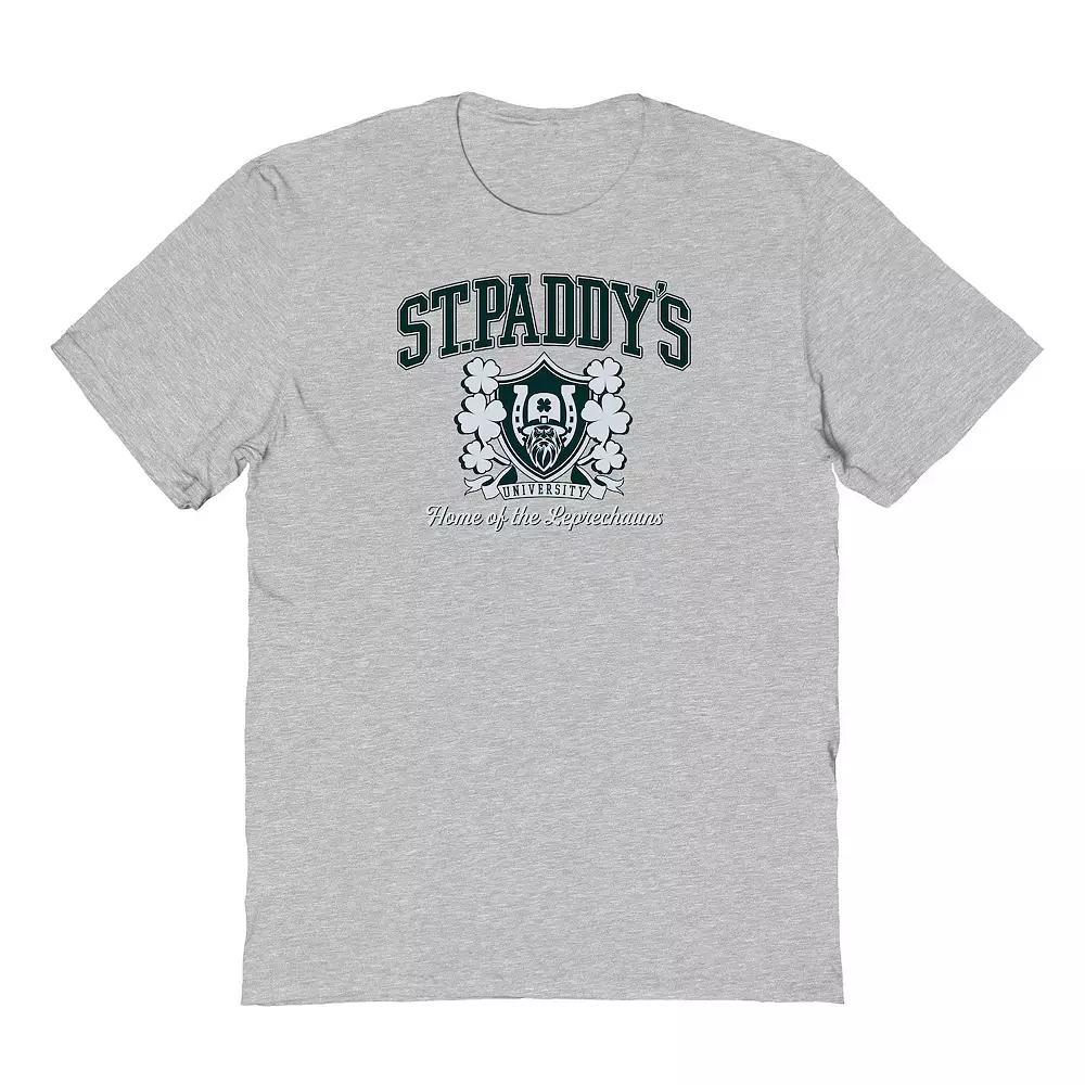 Men's St Patrick's Day St Paddys University Graphic Tee, Size: XL, Sport Gray Product Image