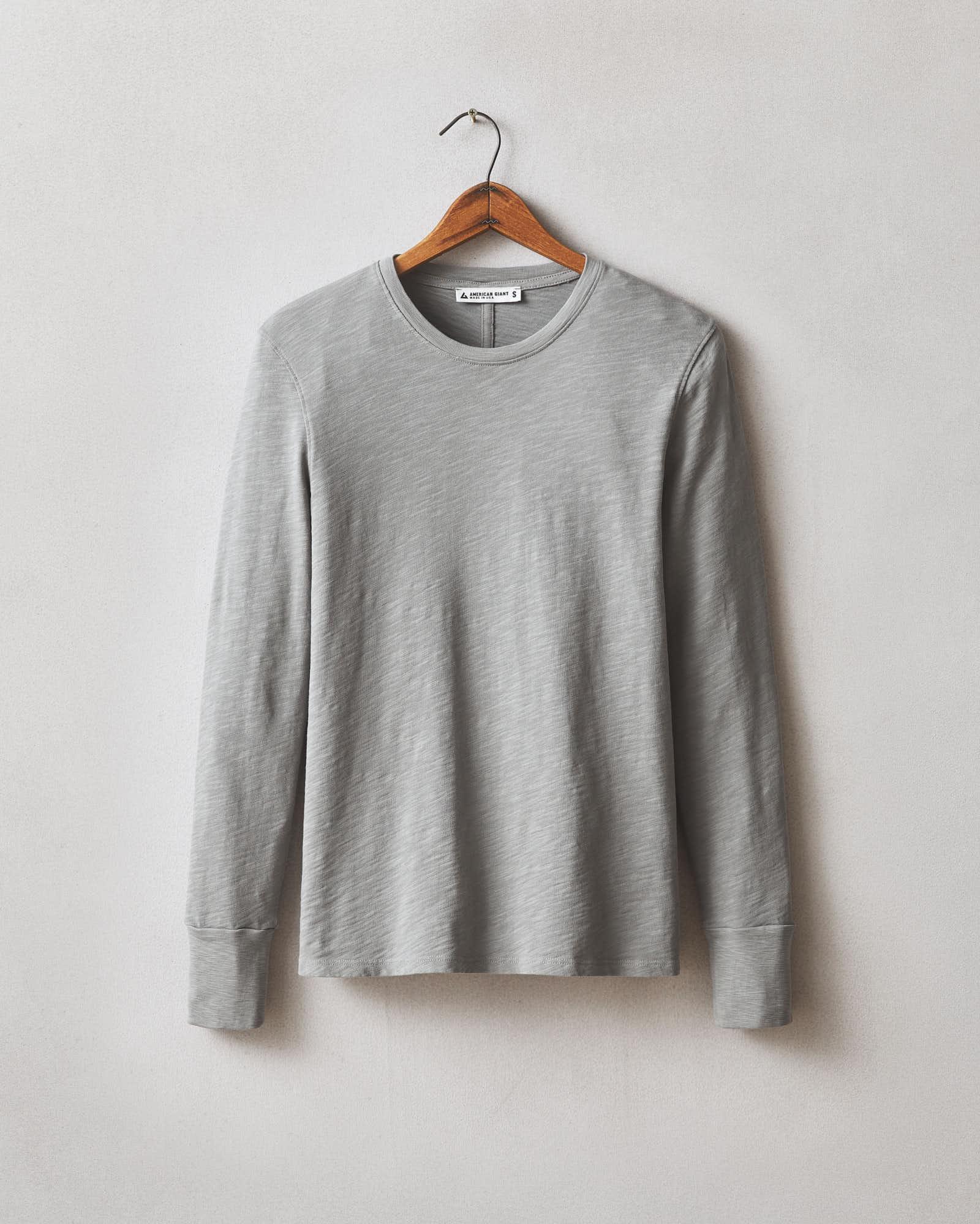 Women's Premium Slub Crew Long Sleeve Tee - Silent Storm Product Image