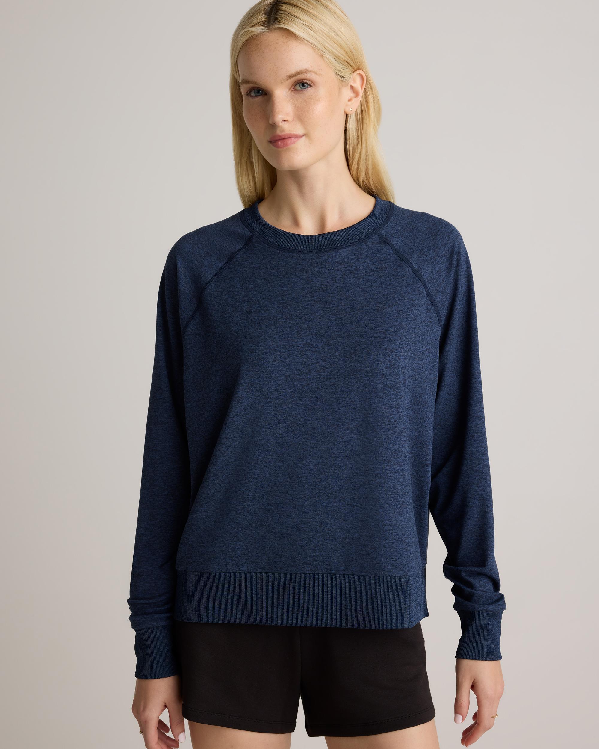 Quince | Women's Flowknit Pullover Crew Neck Alpaca Sweater Recycled Polyester / Spandex Product Image