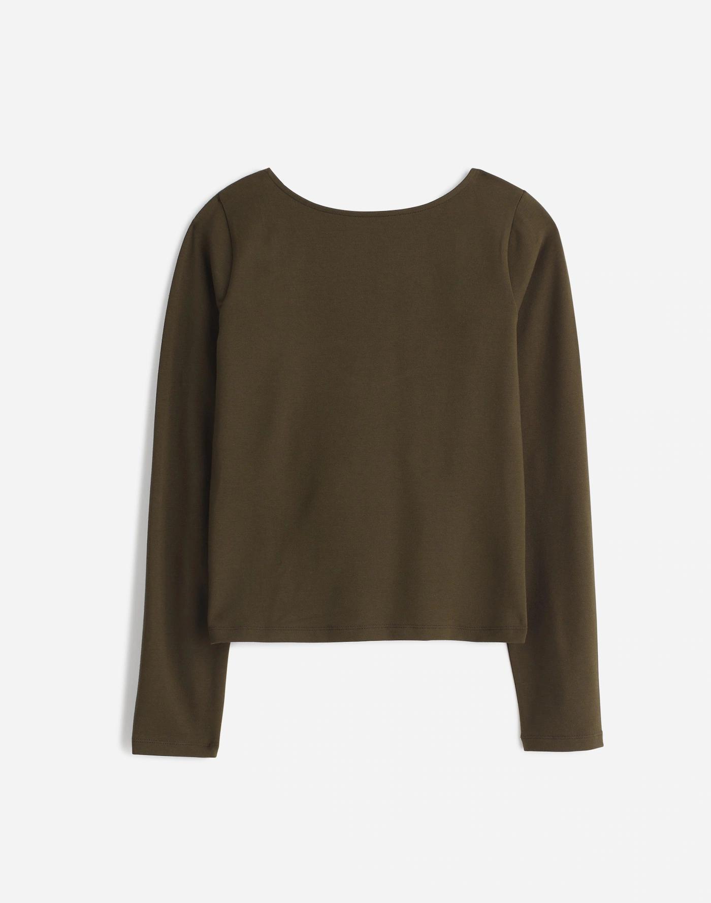Long-Sleeve Scoopback Tee Product Image
