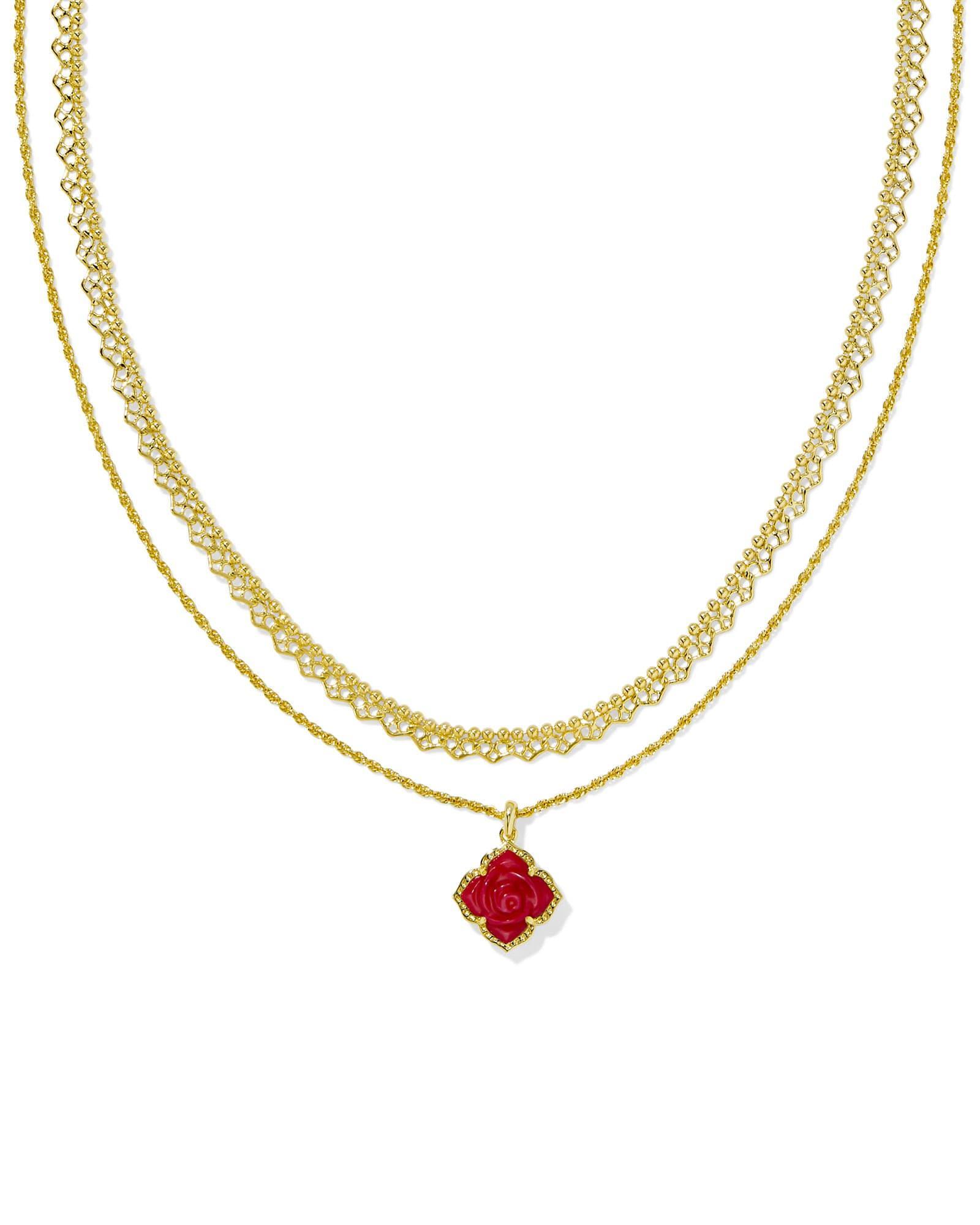 Mallory Rose Gold Multi Strand Necklace Product Image