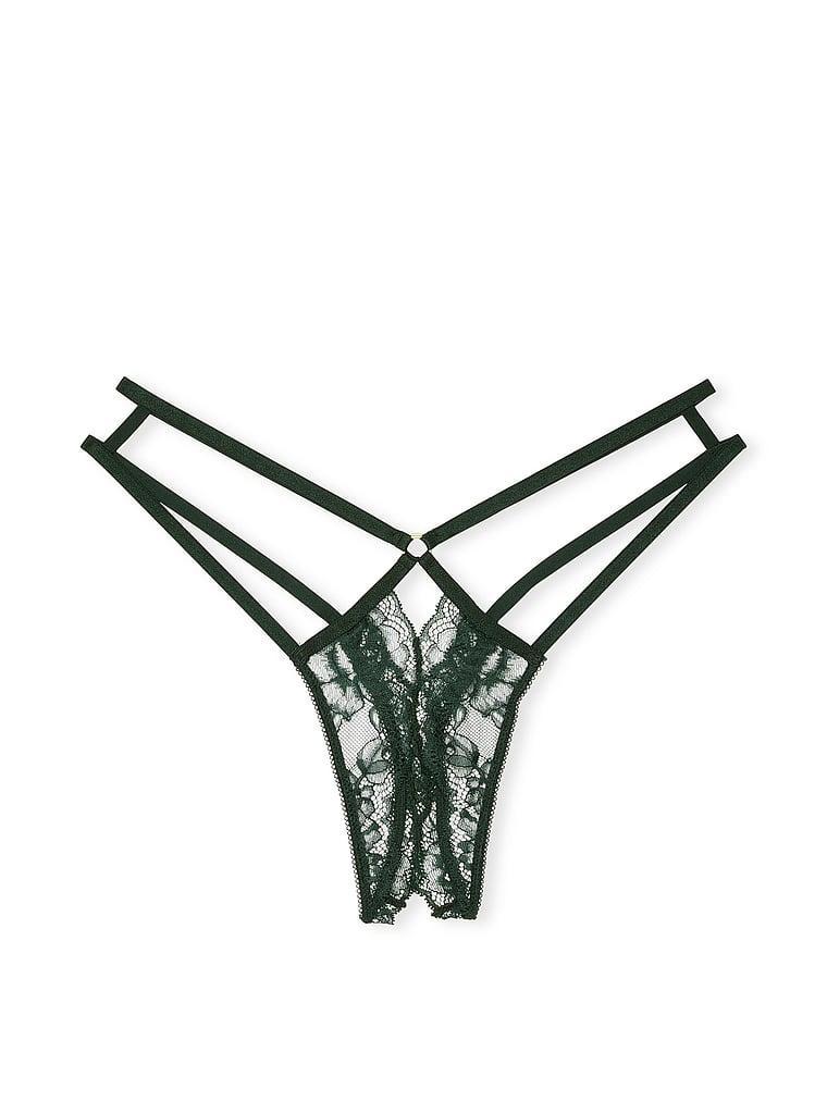 Rose Lace Crotchless Panty Product Image