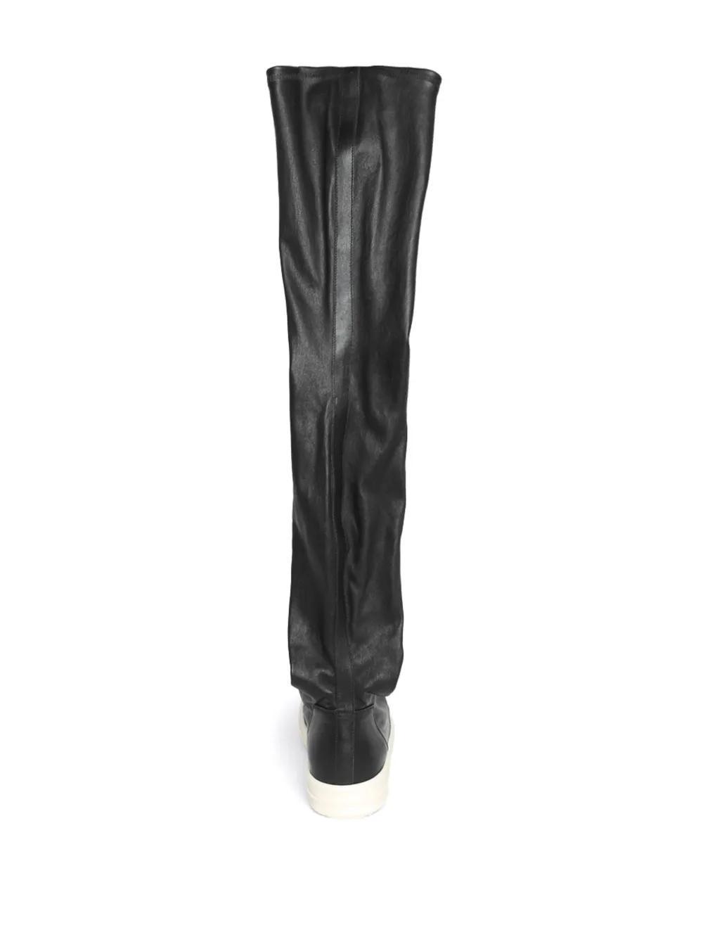 thigh-high leather boots Product Image