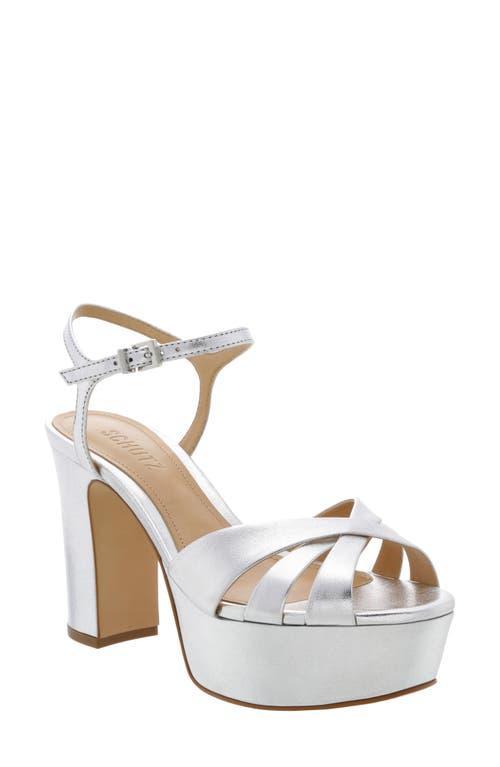 Keefa Metallic Leather Platform Sandals Product Image