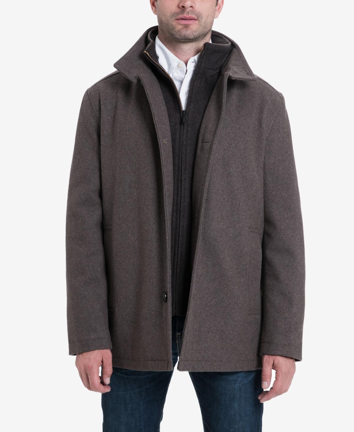 London Fog Mens Wool-Blend Layered Car Coat, Created for Macys Product Image