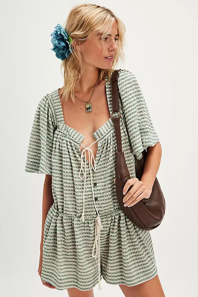 County Line Plaid Romper Product Image