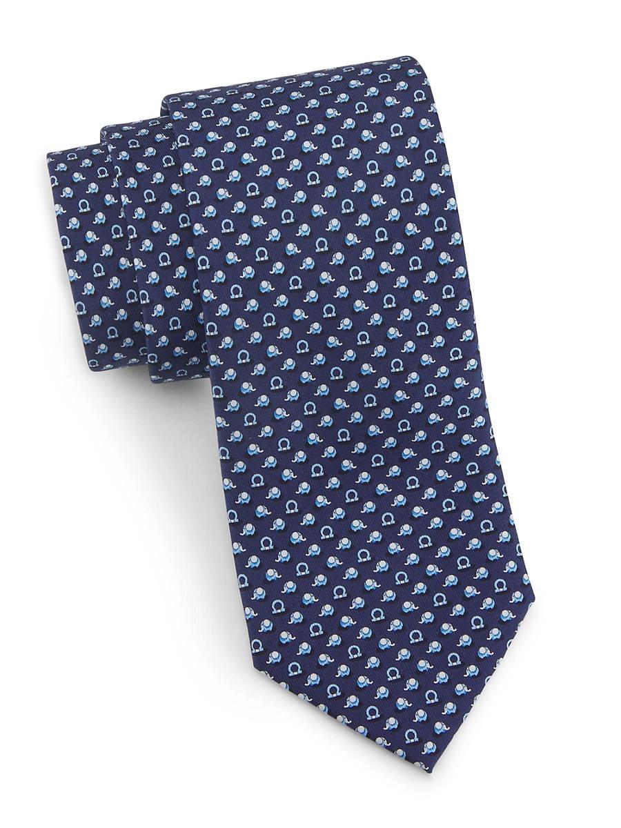 Mens Zaki Elephant Silk Tie Product Image
