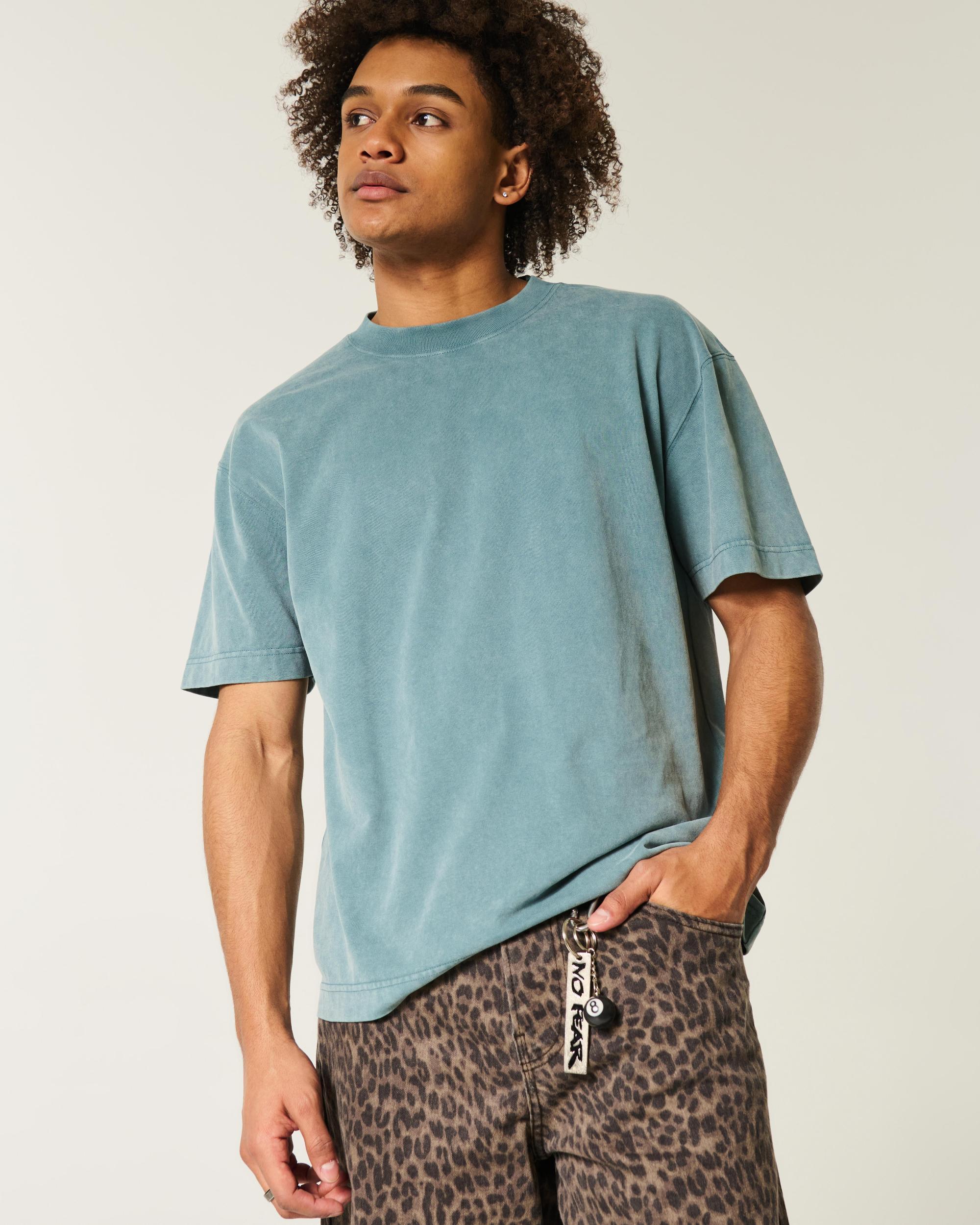Boxy Heavyweight Washed Crew T-Shirt Product Image