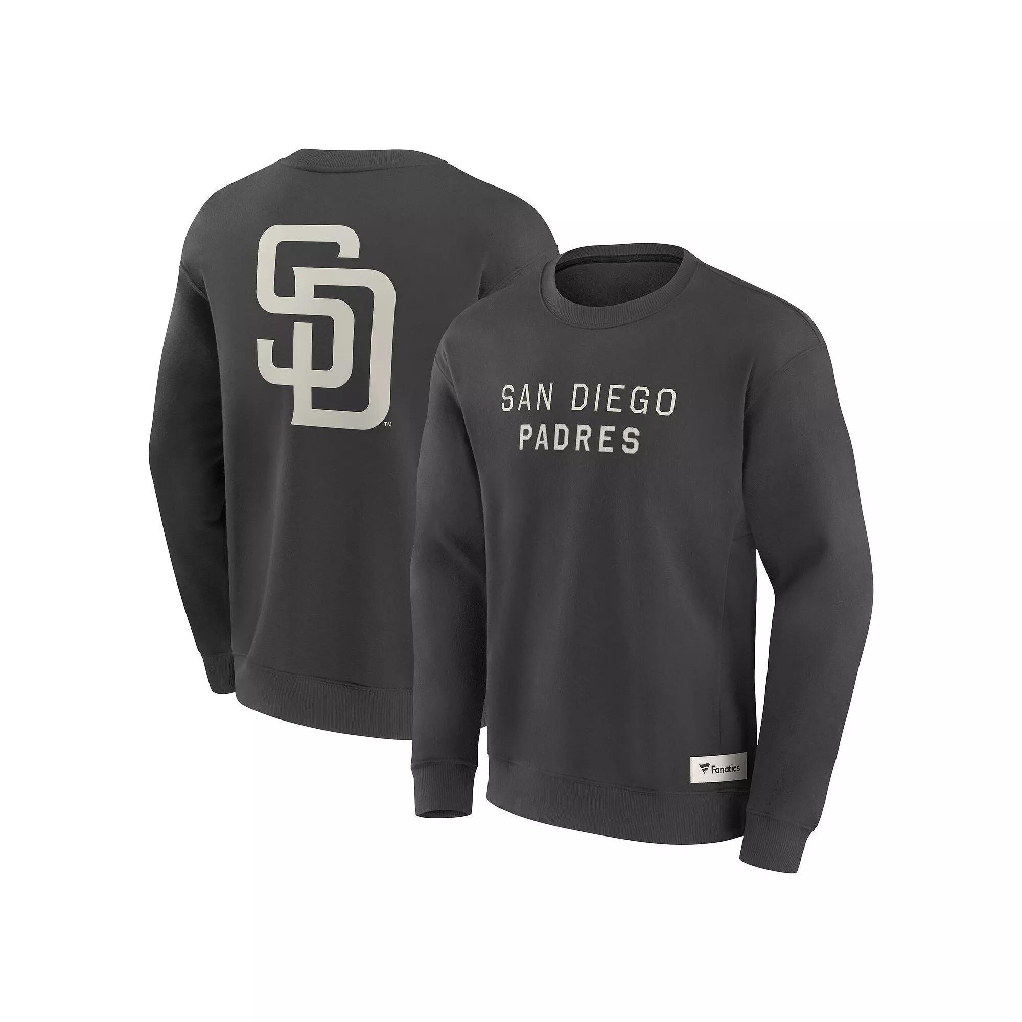 Men's Fanatics Charcoal San Diego Padres Elements Future Ground Lettering Pullover Sweatshirt, Size: Medium Product Image