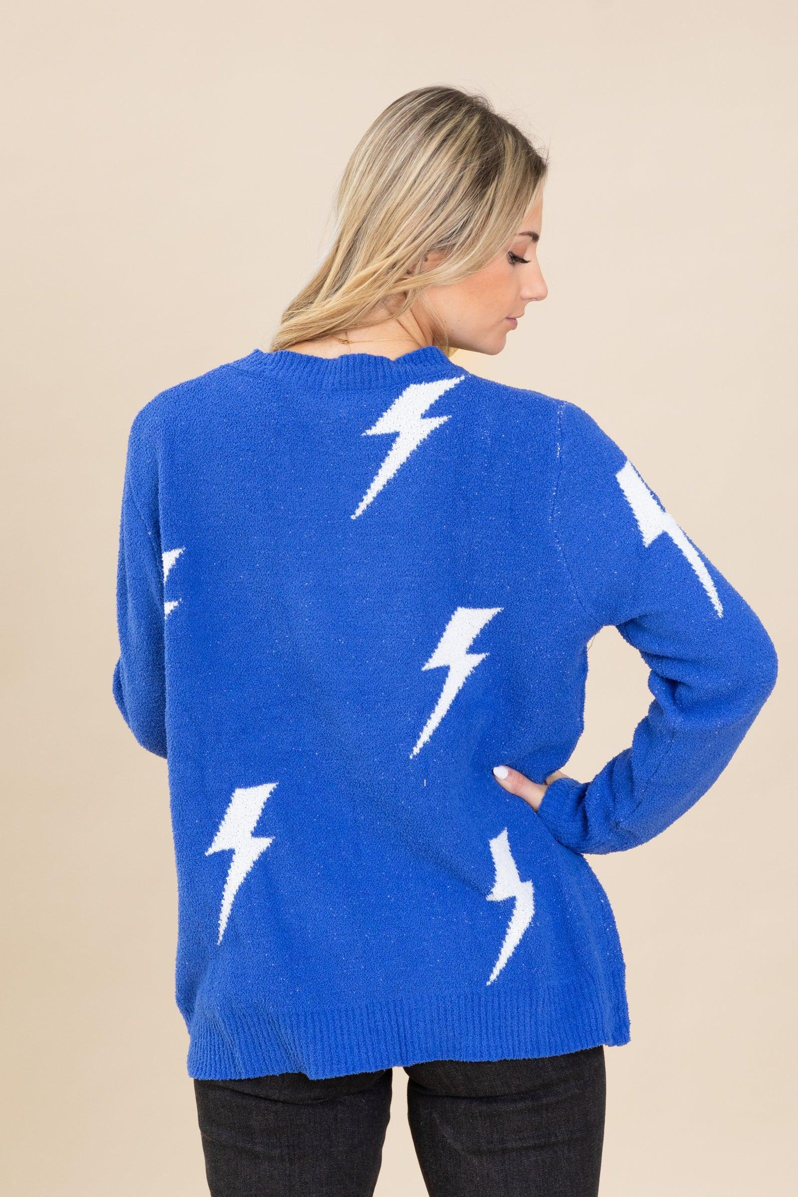 Lightning Pattern Soft Knit Sweaters Product Image