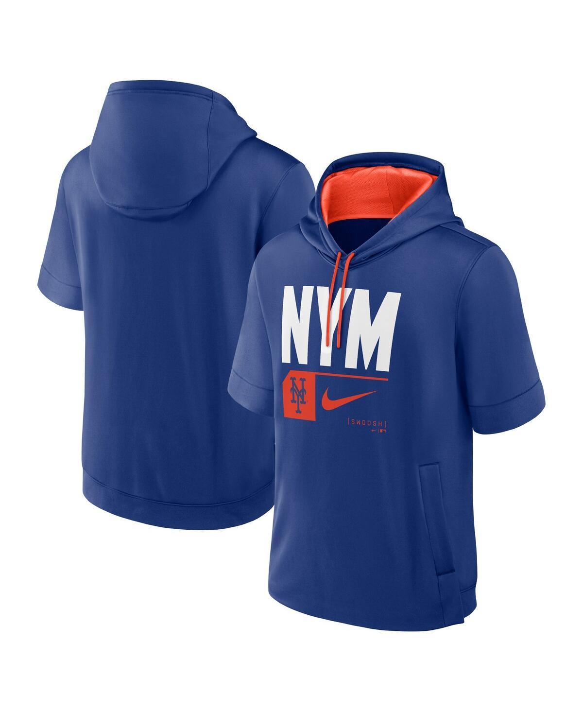 Men's Nike Royal Toronto Blue Jays Tri Code Lockup Short Sleeve Pullover Hoodie, Size: 2XL, Jay Blue Product Image