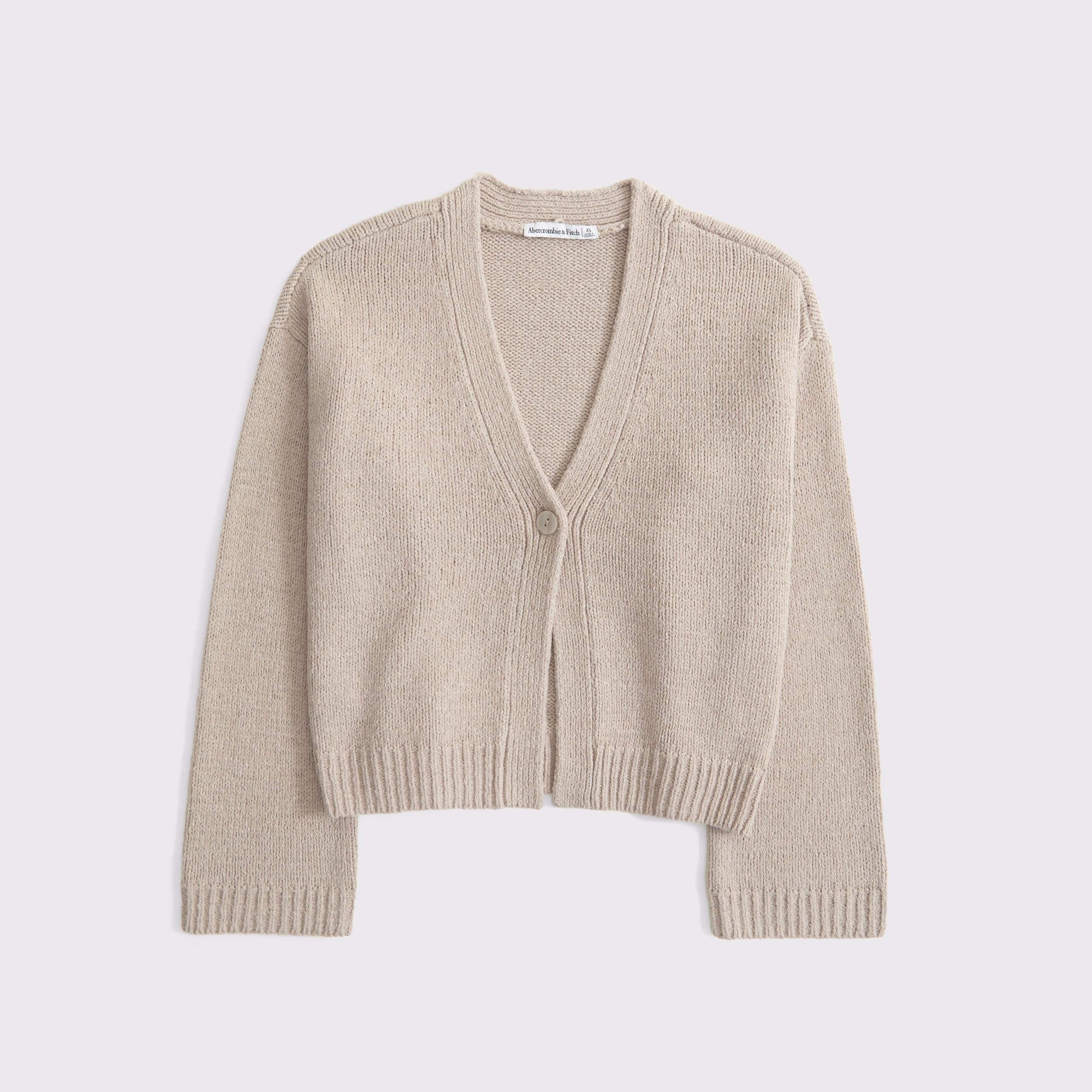 Textural One Button Cardigan Product Image