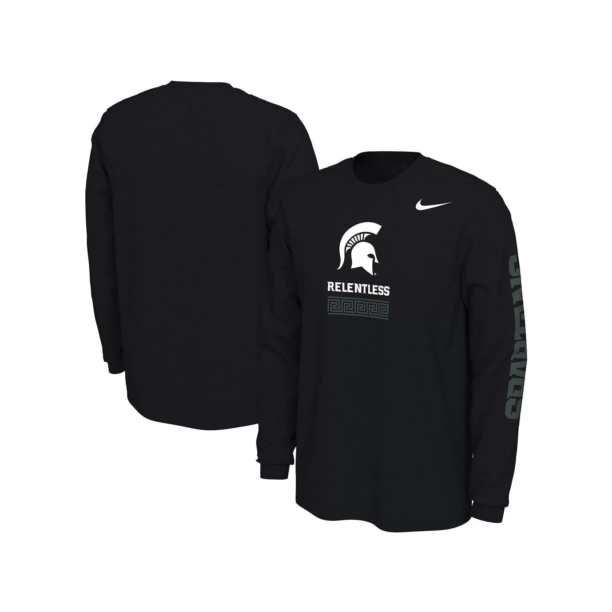 Men's Nike Black Michigan State Spartans Alternate Long Sleeve T-Shirt, Size: 2XL Product Image