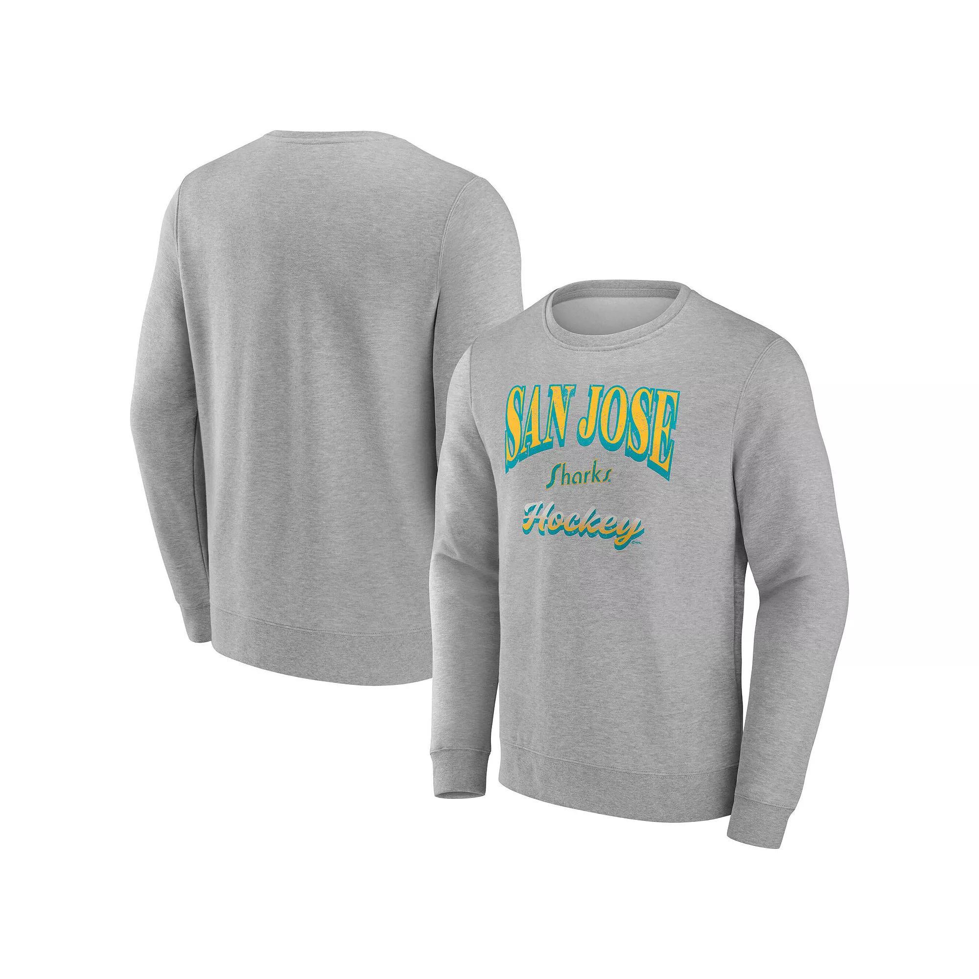 Men's Fanatics Gray San Jose Sharks Light the Candle Fleece Pullover Sweatshirt, Size: 2XL, Sks Grey Product Image