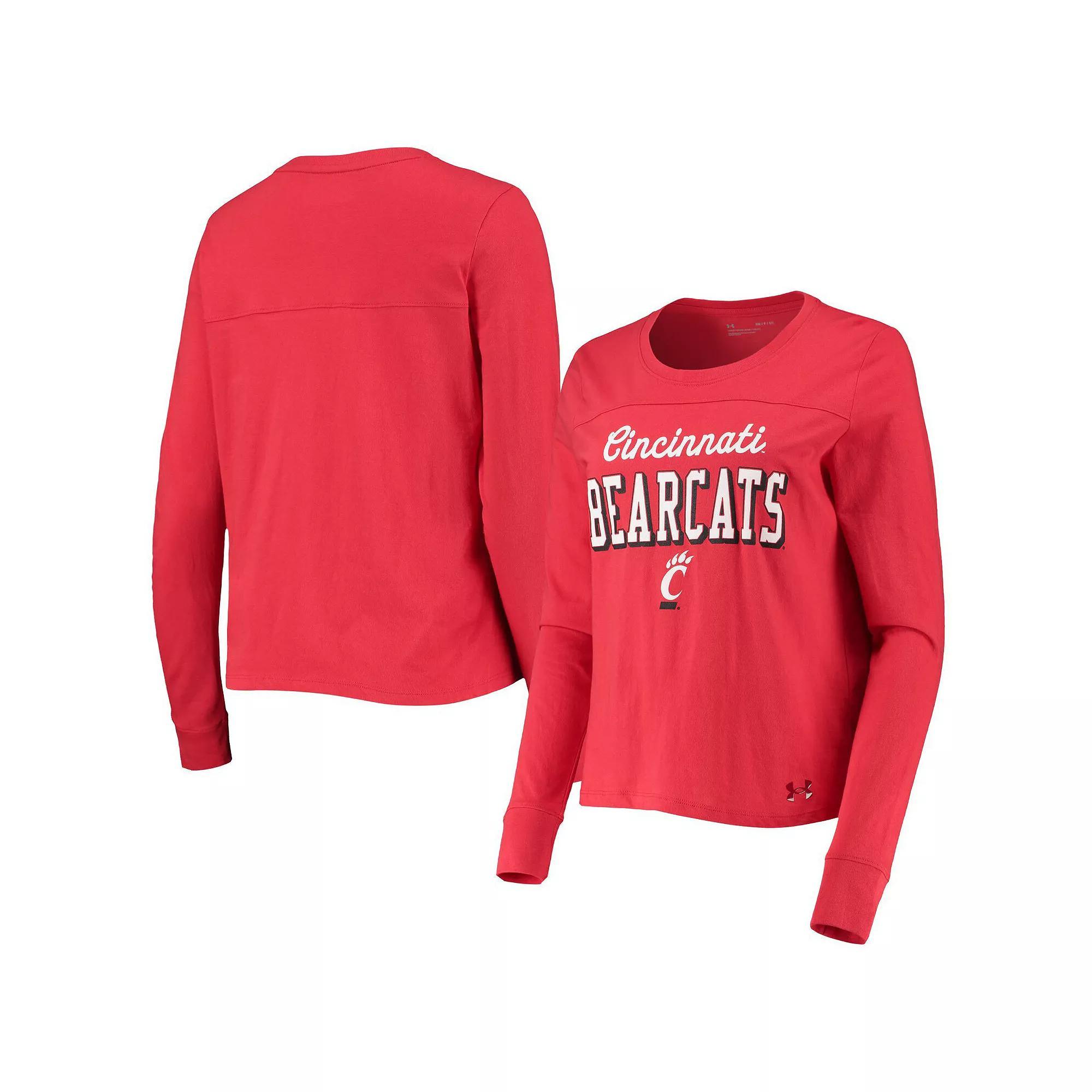 Women's Under Armour Red Cincinnati Bearcats Cincy Long Sleeve T-Shirt, Size: XS Product Image