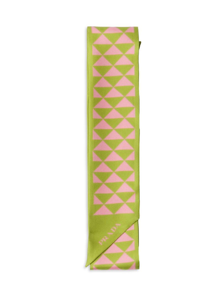 Womens Printed Silk Twill Scarf Product Image