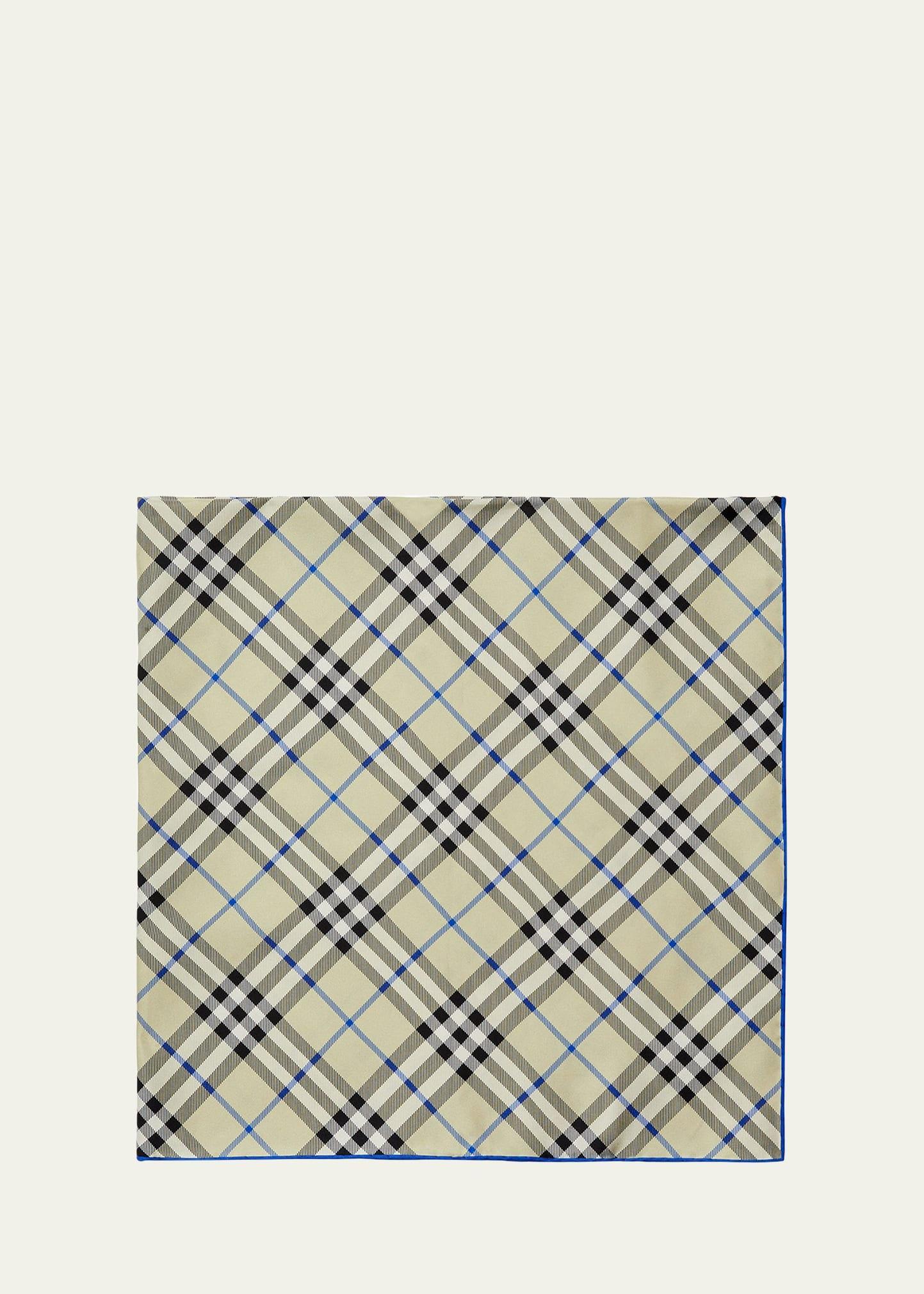 Check Silk Twill Square Scarf Product Image