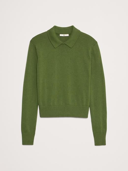 Cotton-Silk Sweater Polo Product Image