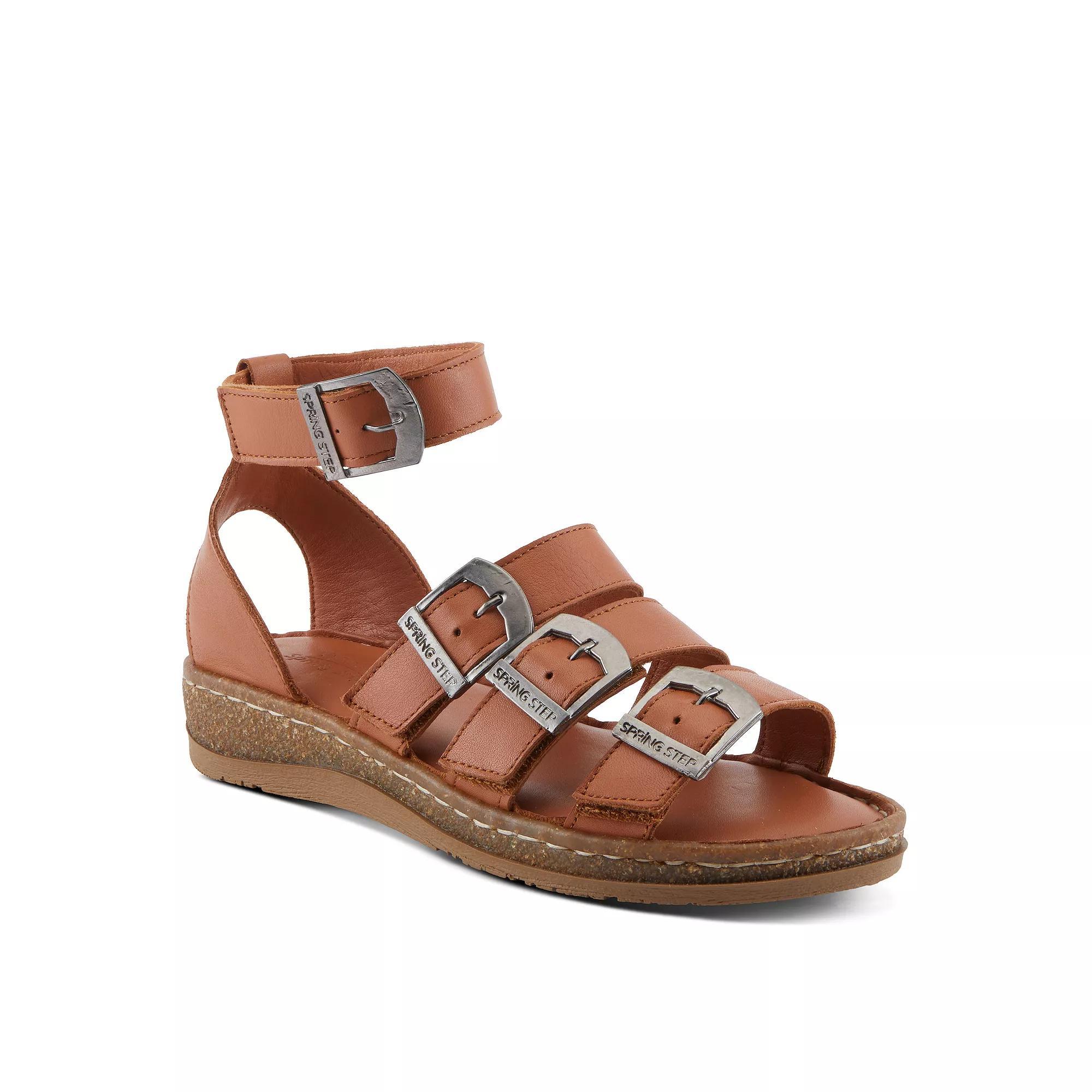 Spring Step Alexcia Women's Strappy Sandals, Size: 37, Camel Product Image