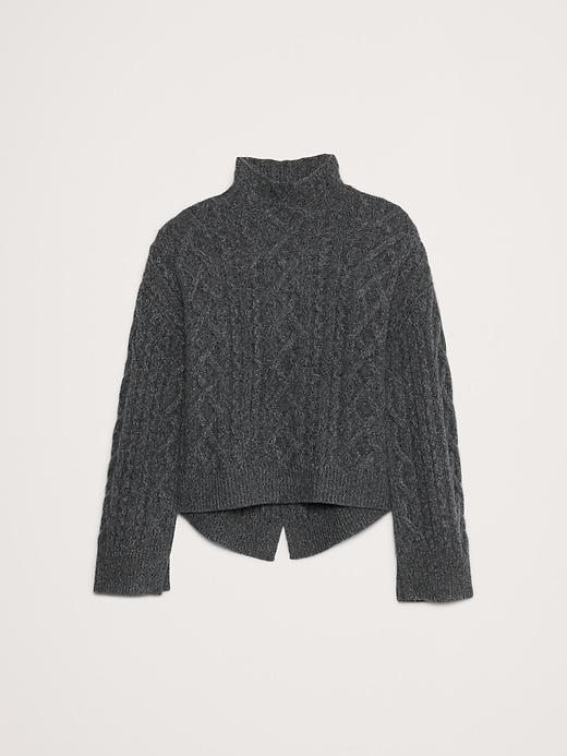 Cashmere Cable-Knit Sweater with Vented Back Product Image