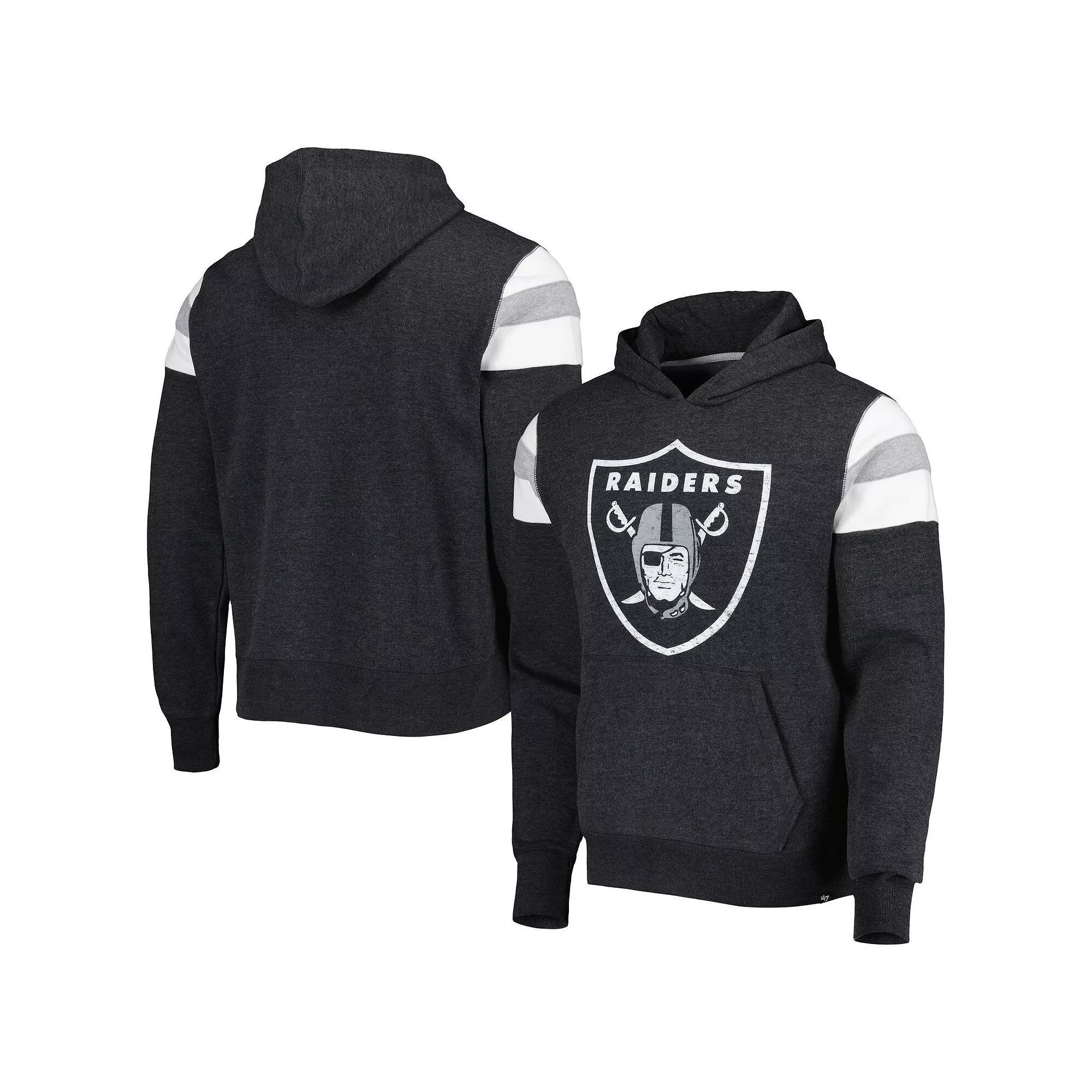 Men's '47 Black Las Vegas Raiders Premier Nico Pullover Hoodie, Size: Medium, Lvr Black Product Image