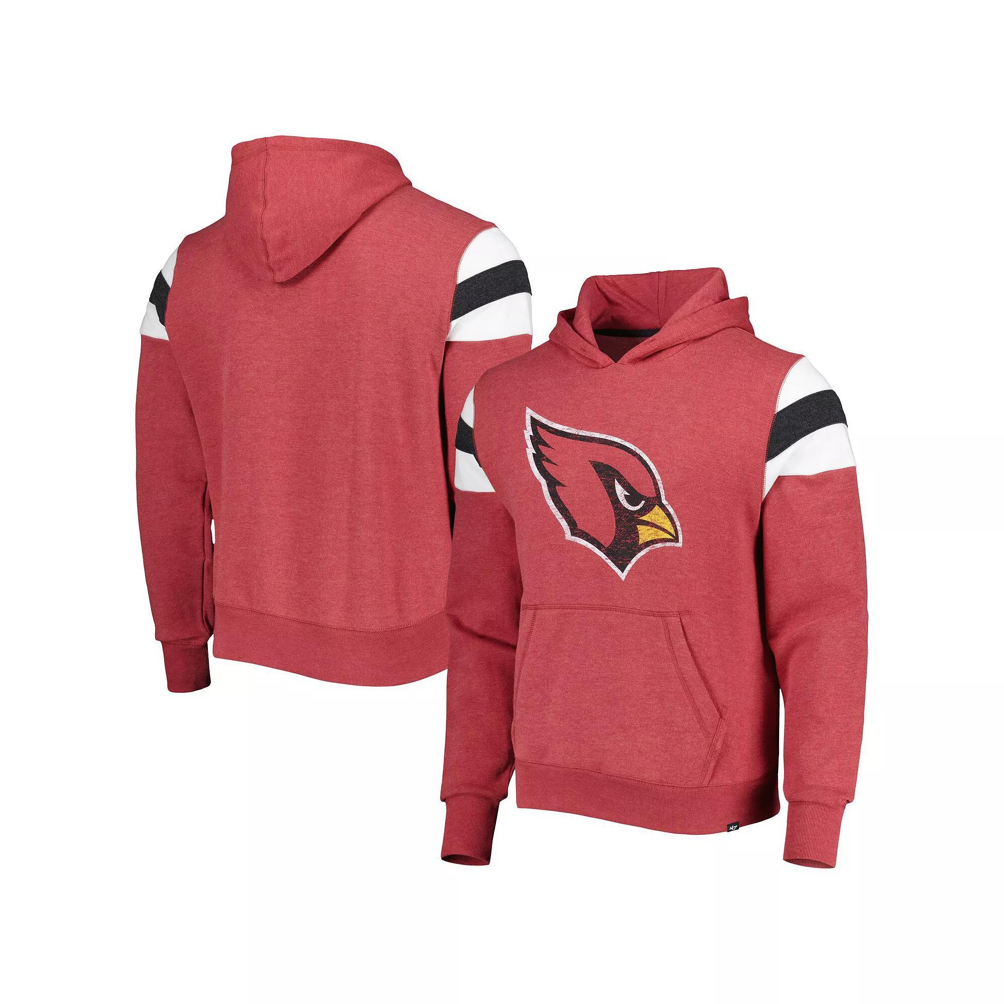 Men's '47 Heathered Cardinal Arizona Cardinals Premier Nico Pullover Hoodie, Size: XL Product Image