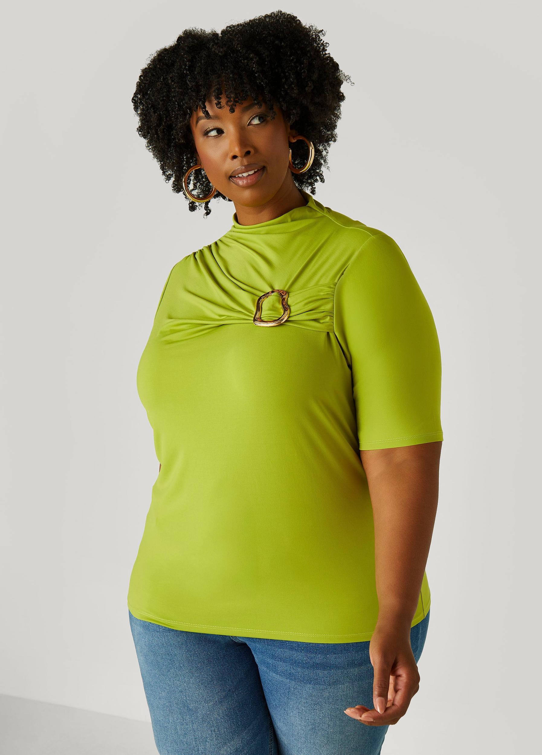 Gathered Embellished Top Product Image