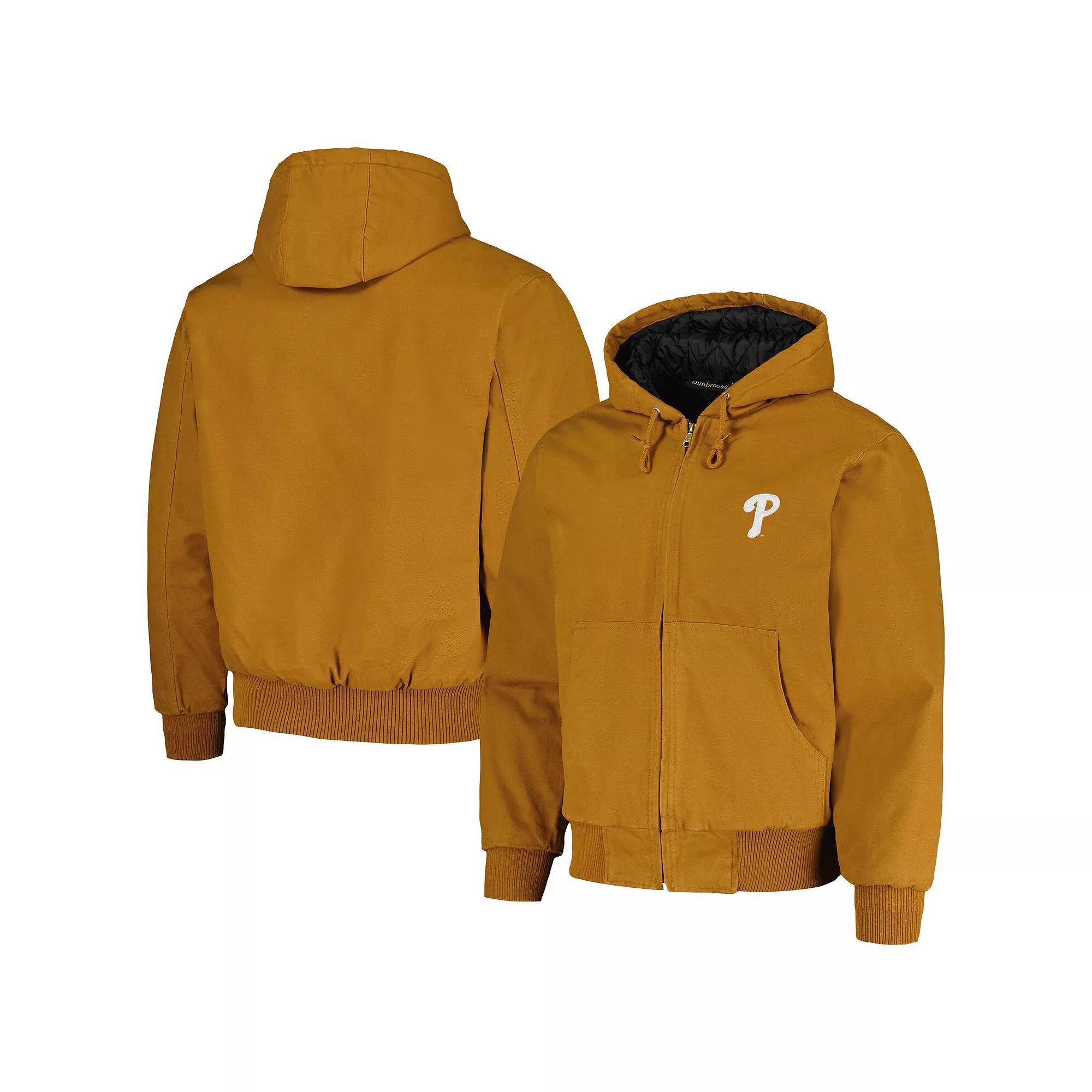 Men's Dunbrooke Brown Philadelphia Phillies Dakota Work Full-Zip Hoodie Jacket, Size: Small Product Image