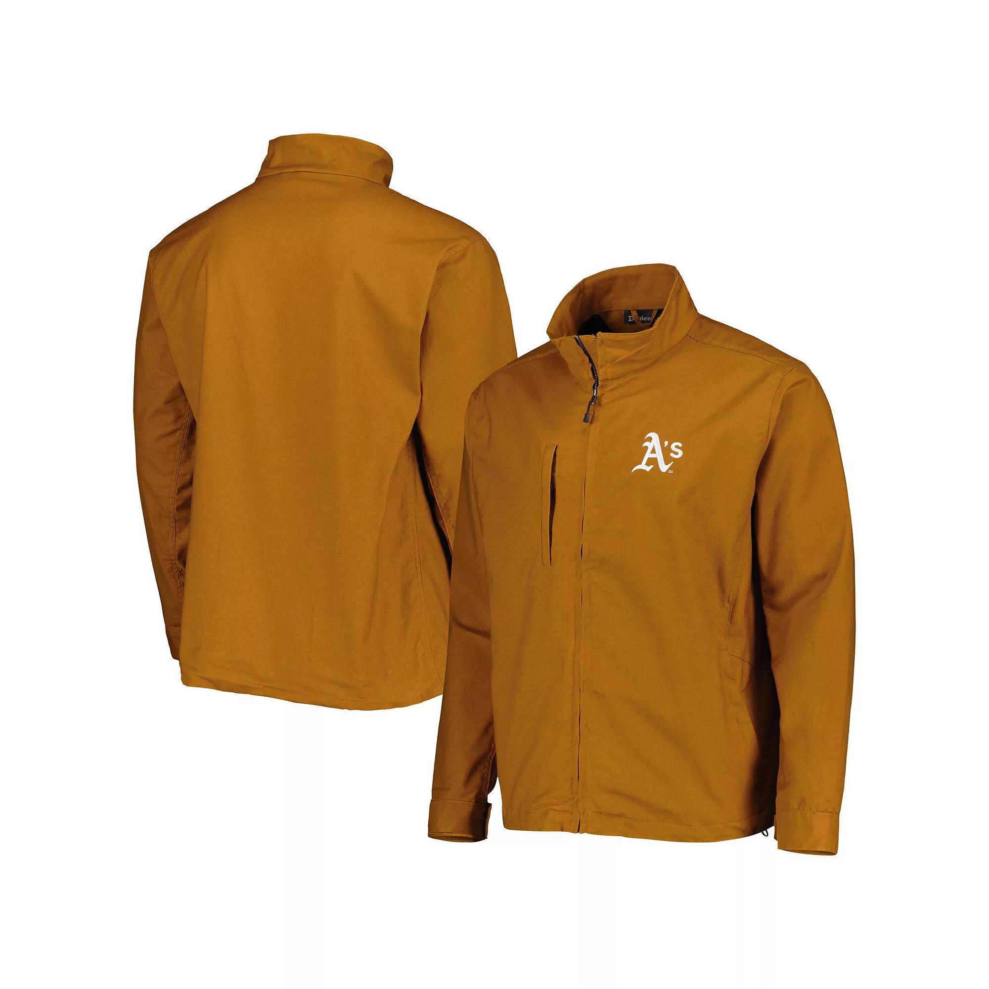 Men's Dunbrooke Tan Oakland Athletics Journey Tri-Blend Full-Zip Jacket, Size: Medium, Team Product Image