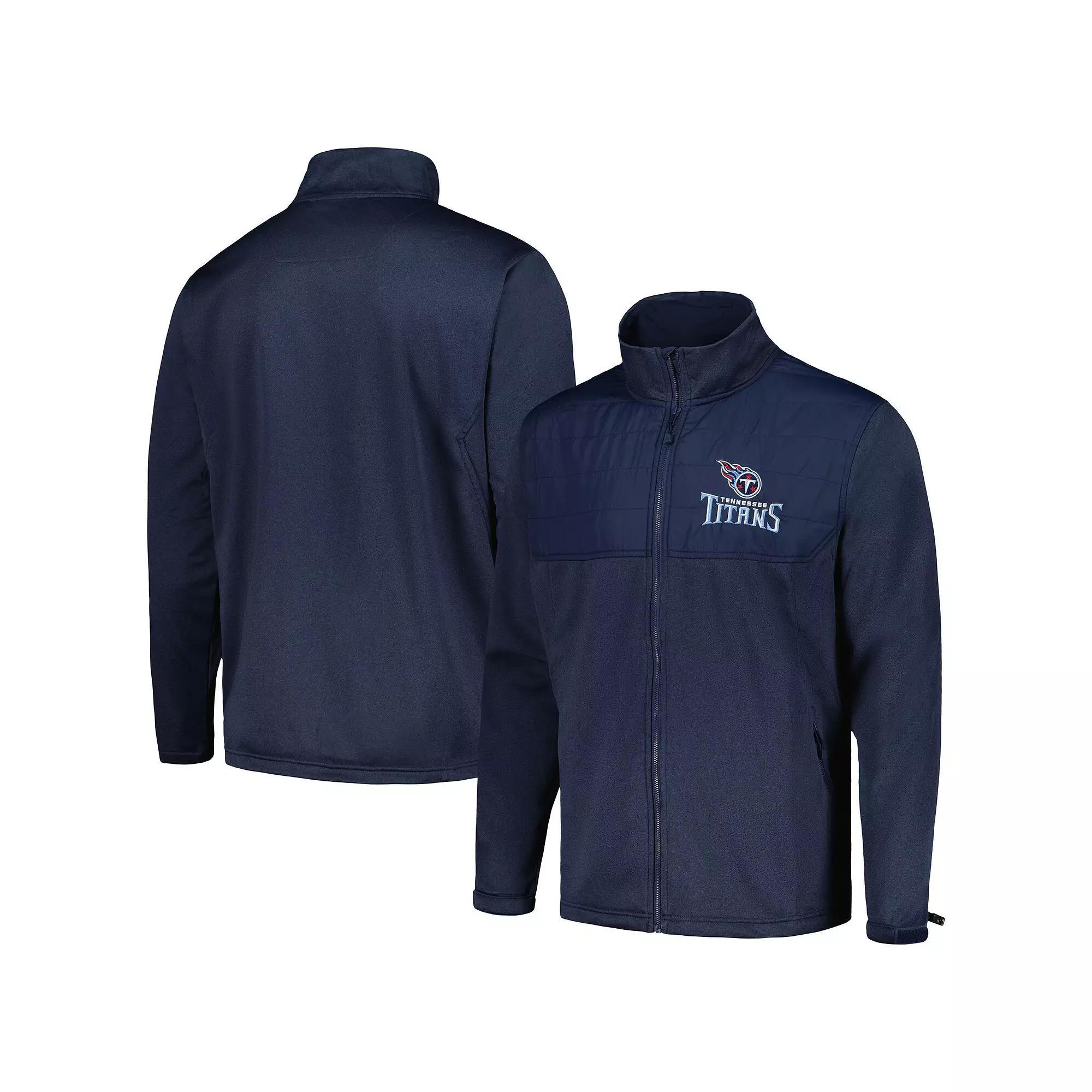 Men's Dunbrooke Heather Navy Tennessee Titans Explorer Tech Full-Zip Jacket, Size: 2XL, Blue Product Image