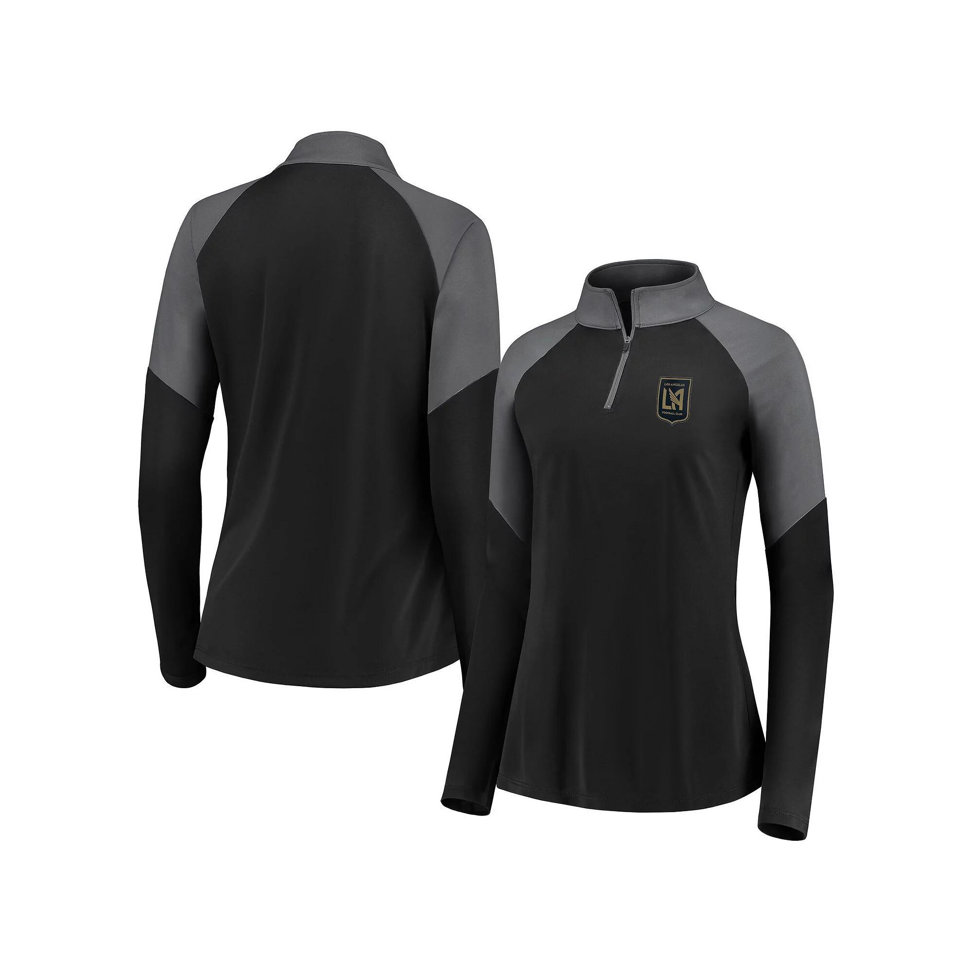 Women's Fanatics Black Minnesota United FC Interlock Quarter-Zip Pullover, Size: Large, Mfc Black Product Image