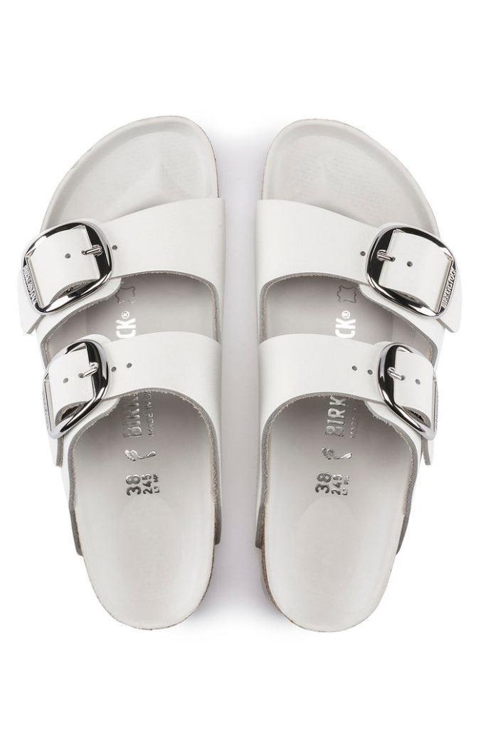 Arizona Big Buckle Narrow Width In Leather White Product Image