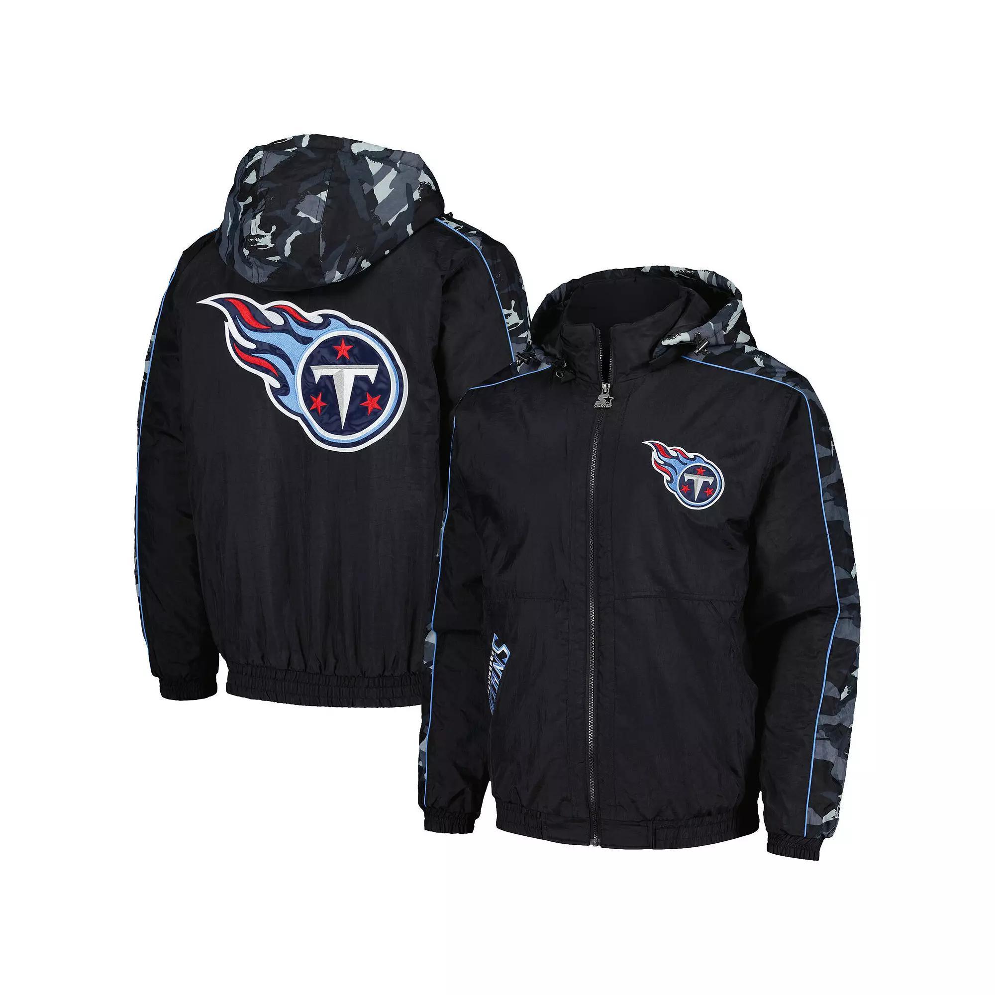 Men's Starter Black Tennessee Titans Thursday Night Gridiron Full-Zip Hoodie, Size: XL Product Image