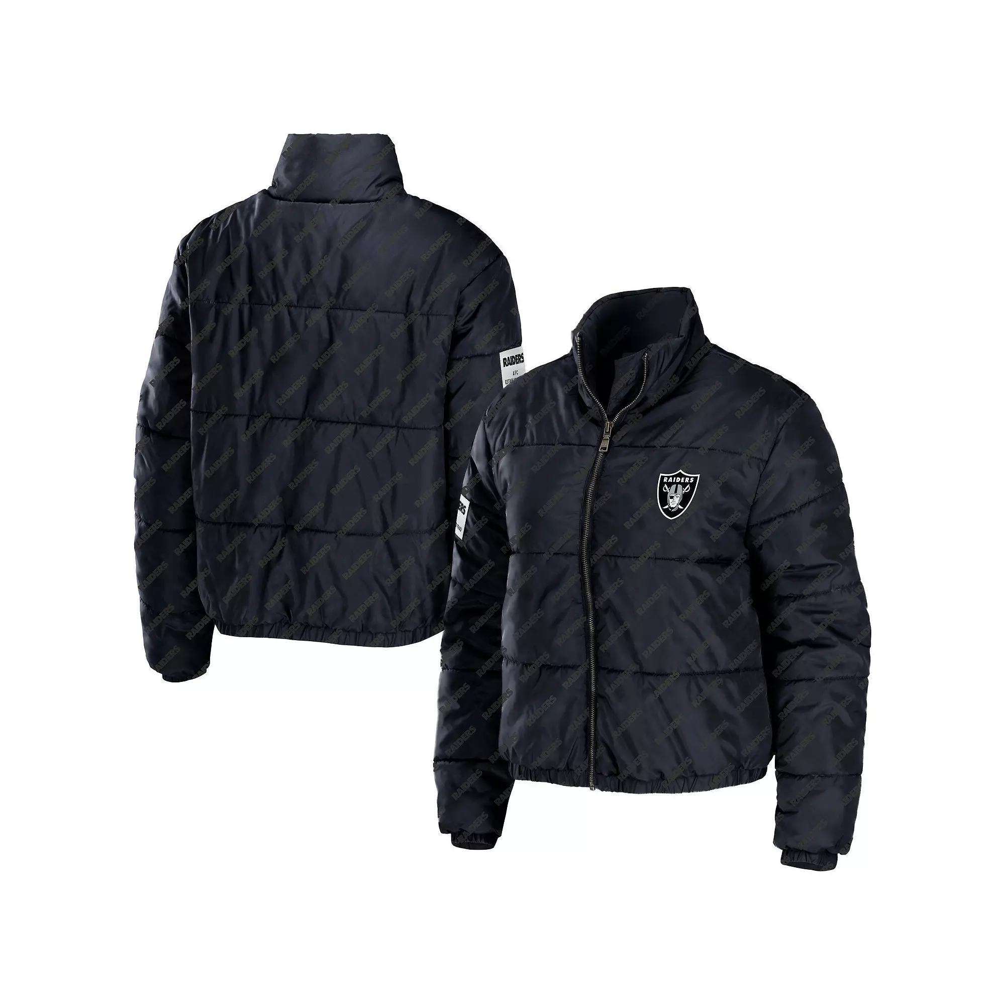 Women's WEAR by Erin Andrews Green Green Bay Packers Puffer Full-Zip Cropped Jacket, Size: Medium Product Image