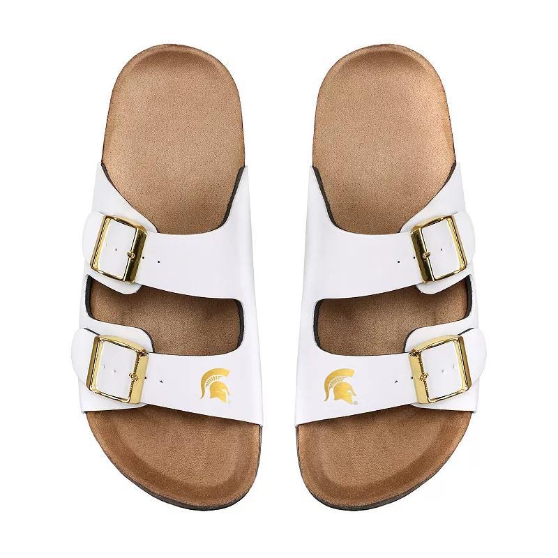 Women's FOCO Los Angeles Lakers Double-Buckle Sandals, Size: 11-12, White Product Image