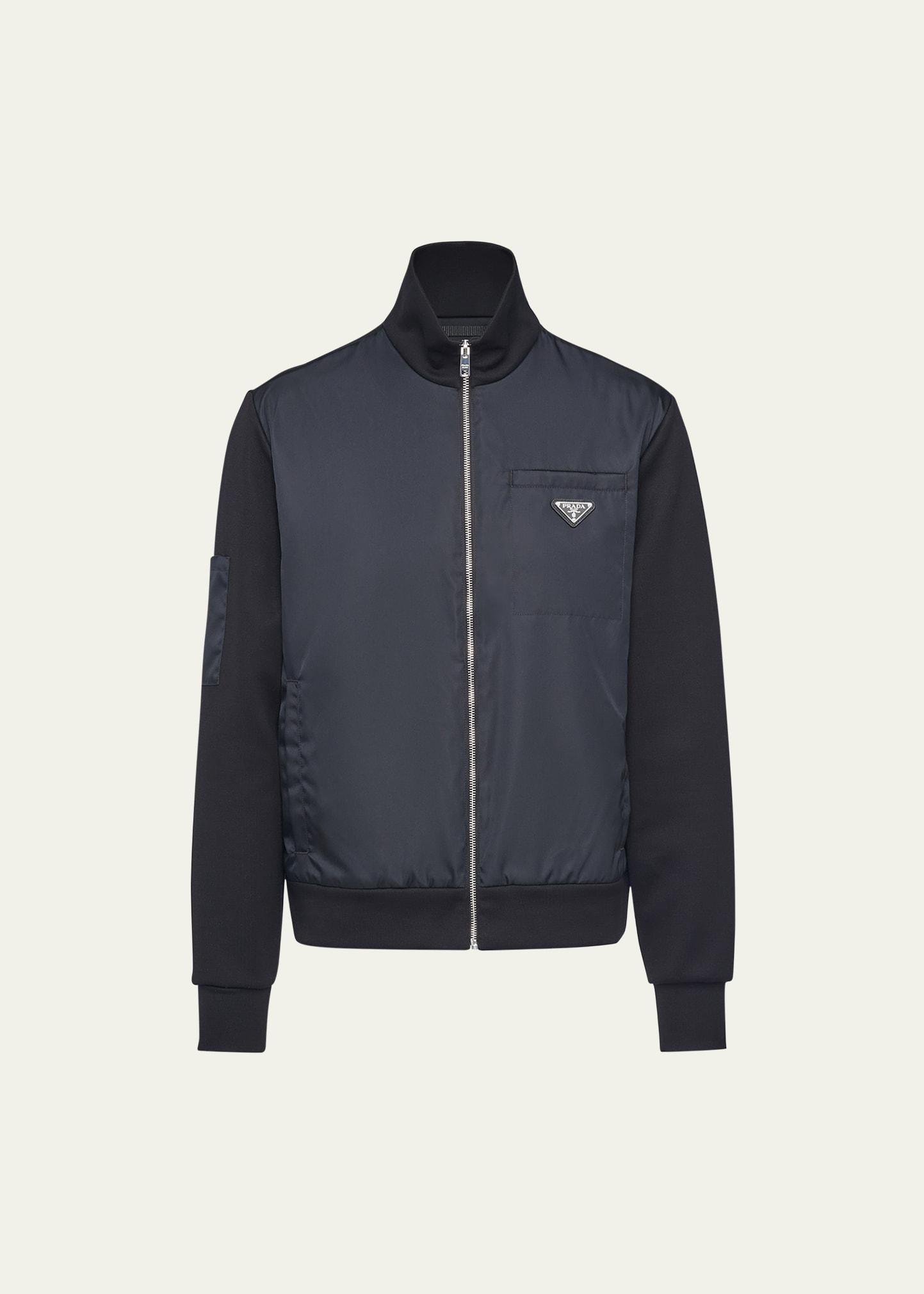 Mens Stand-Collar Re-Nylon Fleece Jacket Product Image