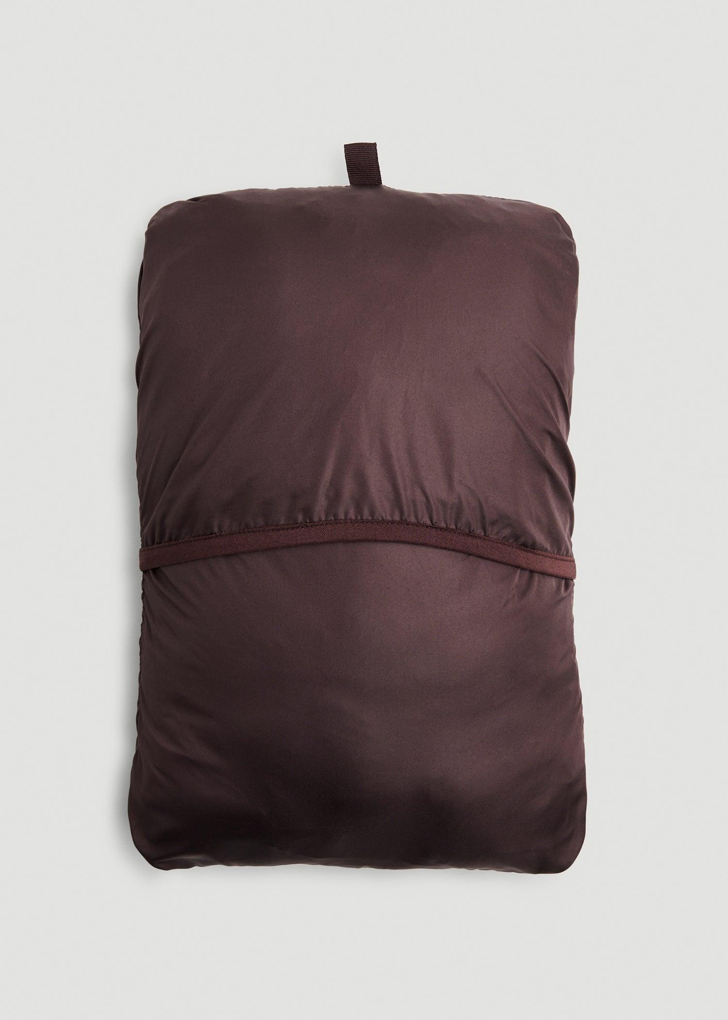 Packable Short Puffer Jacket for Tall Women in Oxblood Product Image