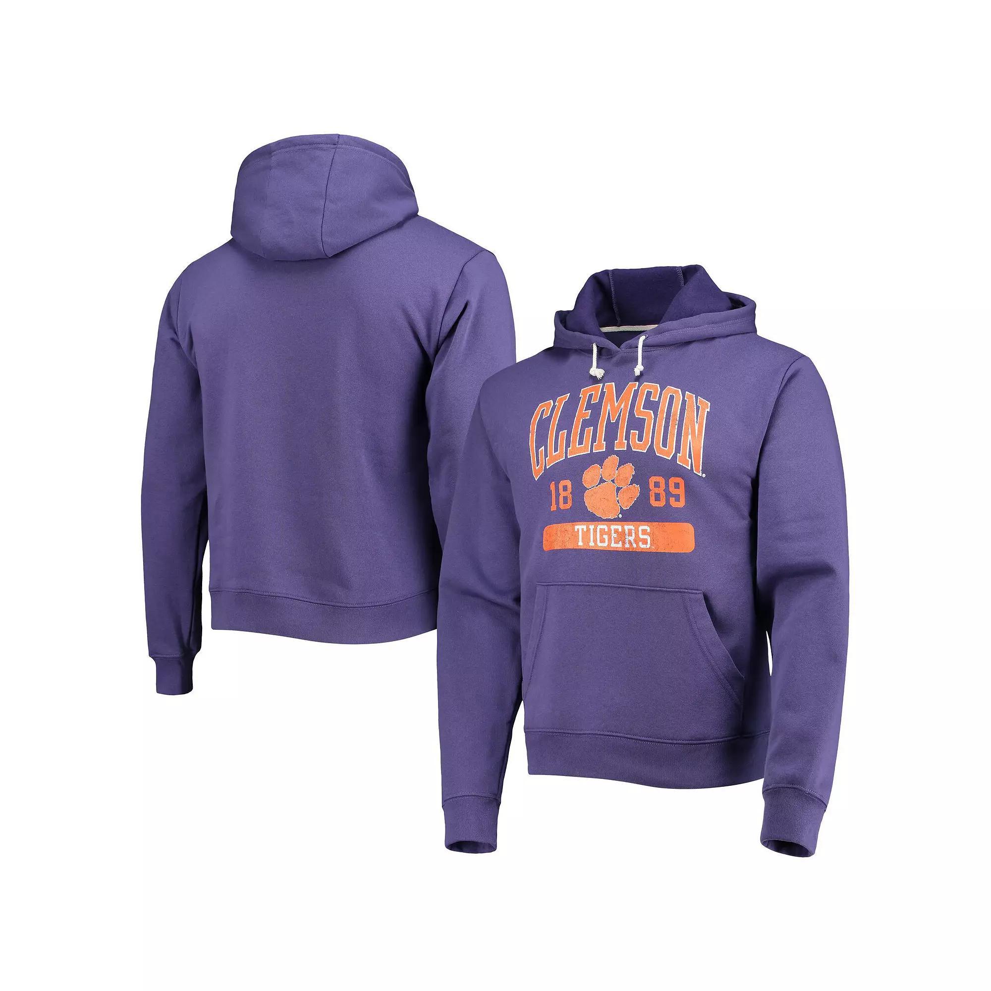 Men's League Collegiate Wear Purple Clemson Tigers Volume Up Essential Fleece Pullover Hoodie, Size: Large Product Image
