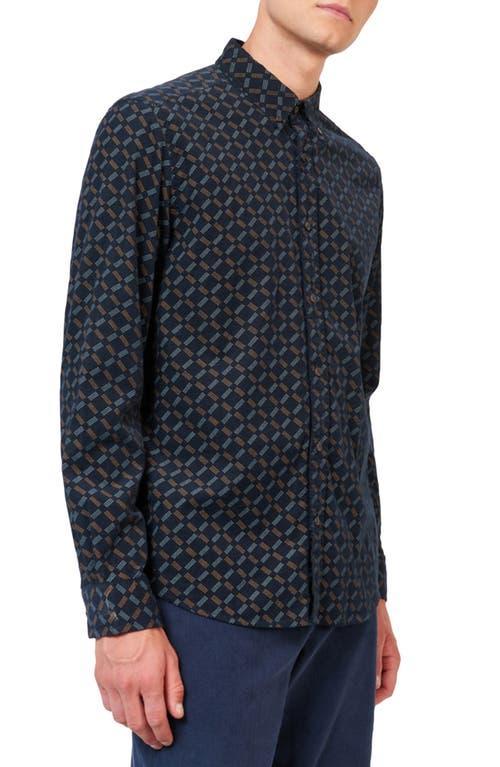 Ben Sherman Mens Geo Printed Corduroy Shirt Product Image