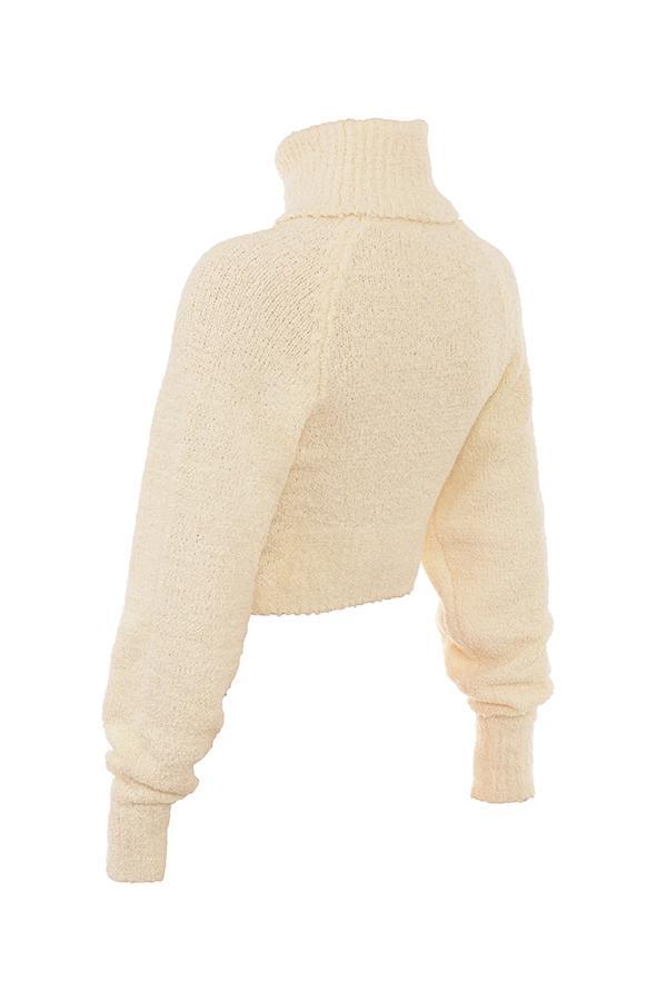 Adelita Chocolate Cashmere Blend Sweater Product Image