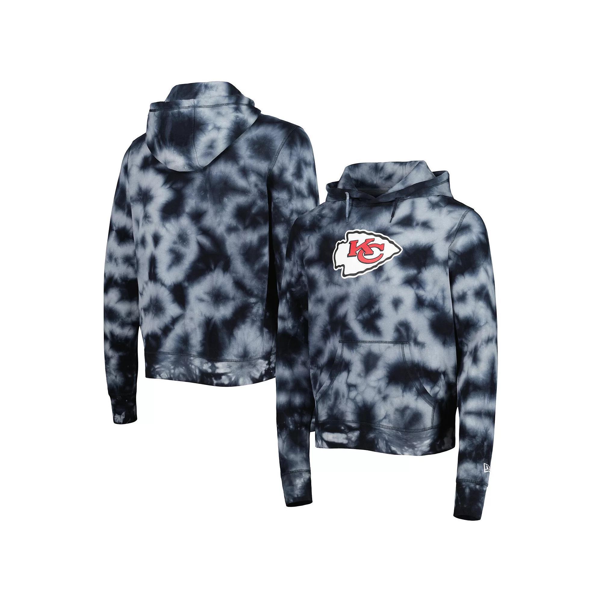 Men's New Era Black Kansas City Chiefs Team Tie-Dye Pullover Hoodie, Size: XL Product Image