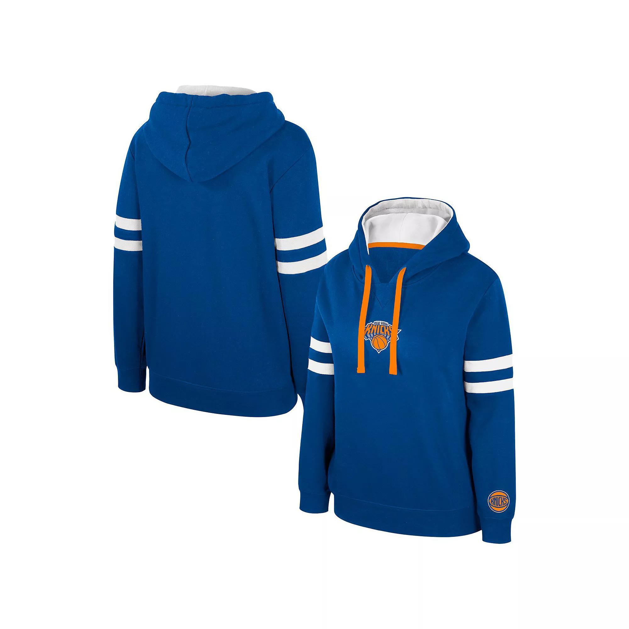 Women's Stadium Essentials Blue New York Knicks Road Game Pullover Hoodie, Size: Medium Product Image