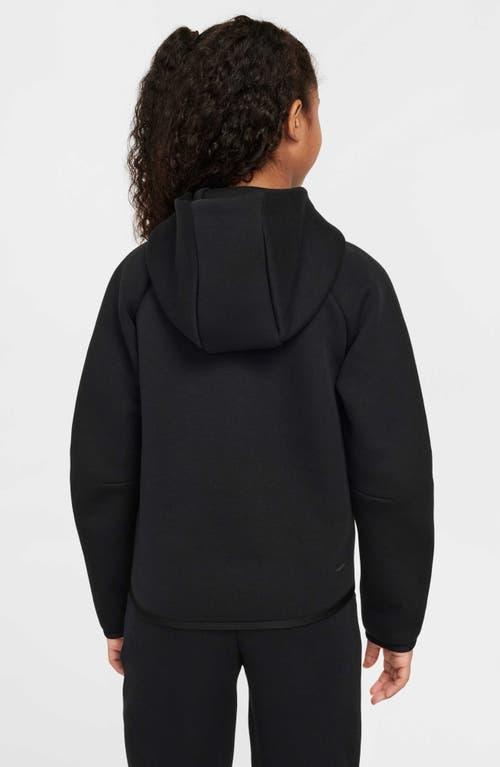 Nike Kids' Tech Fleece Full Zip Hoodie in Black/Black/Black/Black at Nordstrom, Size Xs Product Image